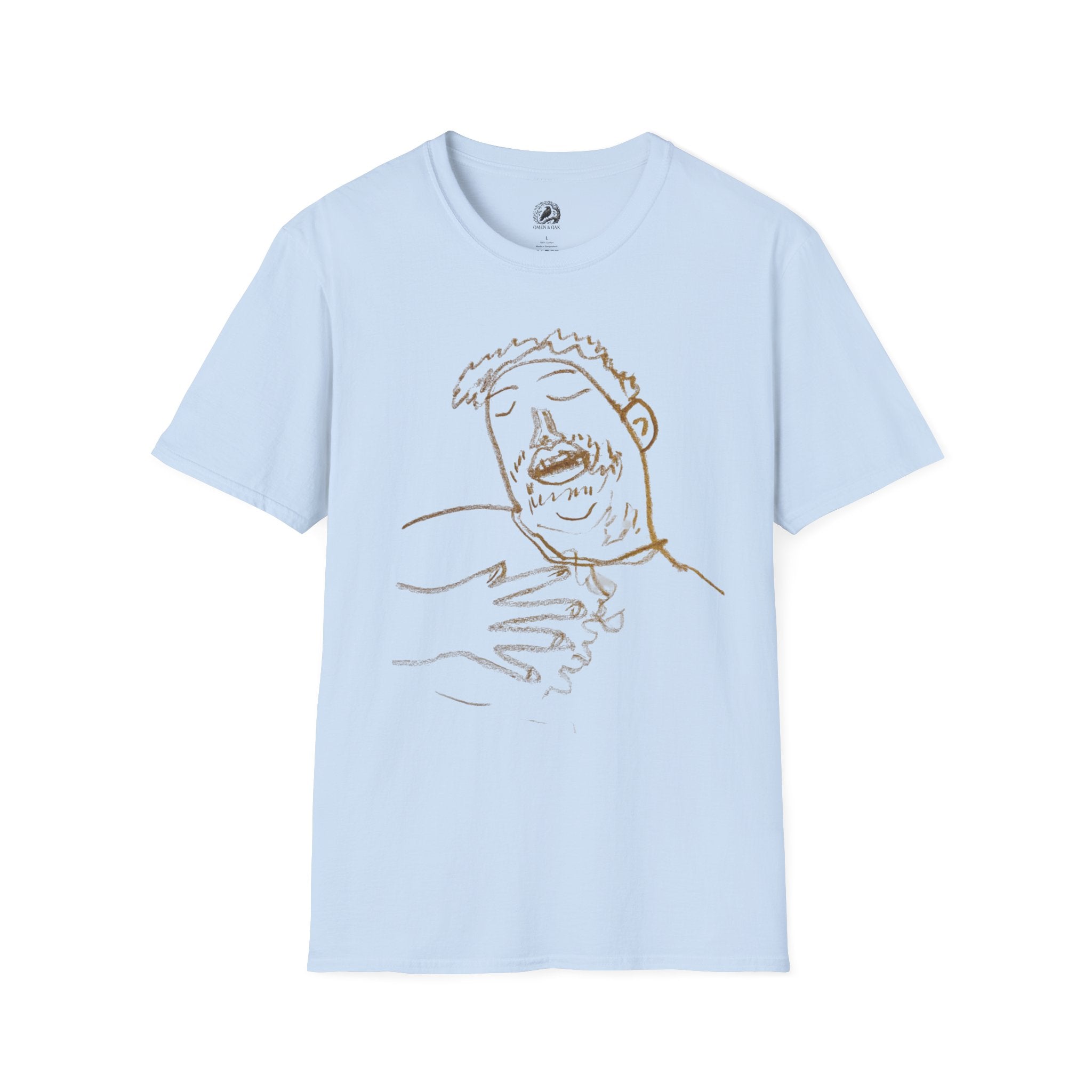 T-Shirt — Minimal Line Art Portrait Tee (Dreamy Relaxed Vibe)