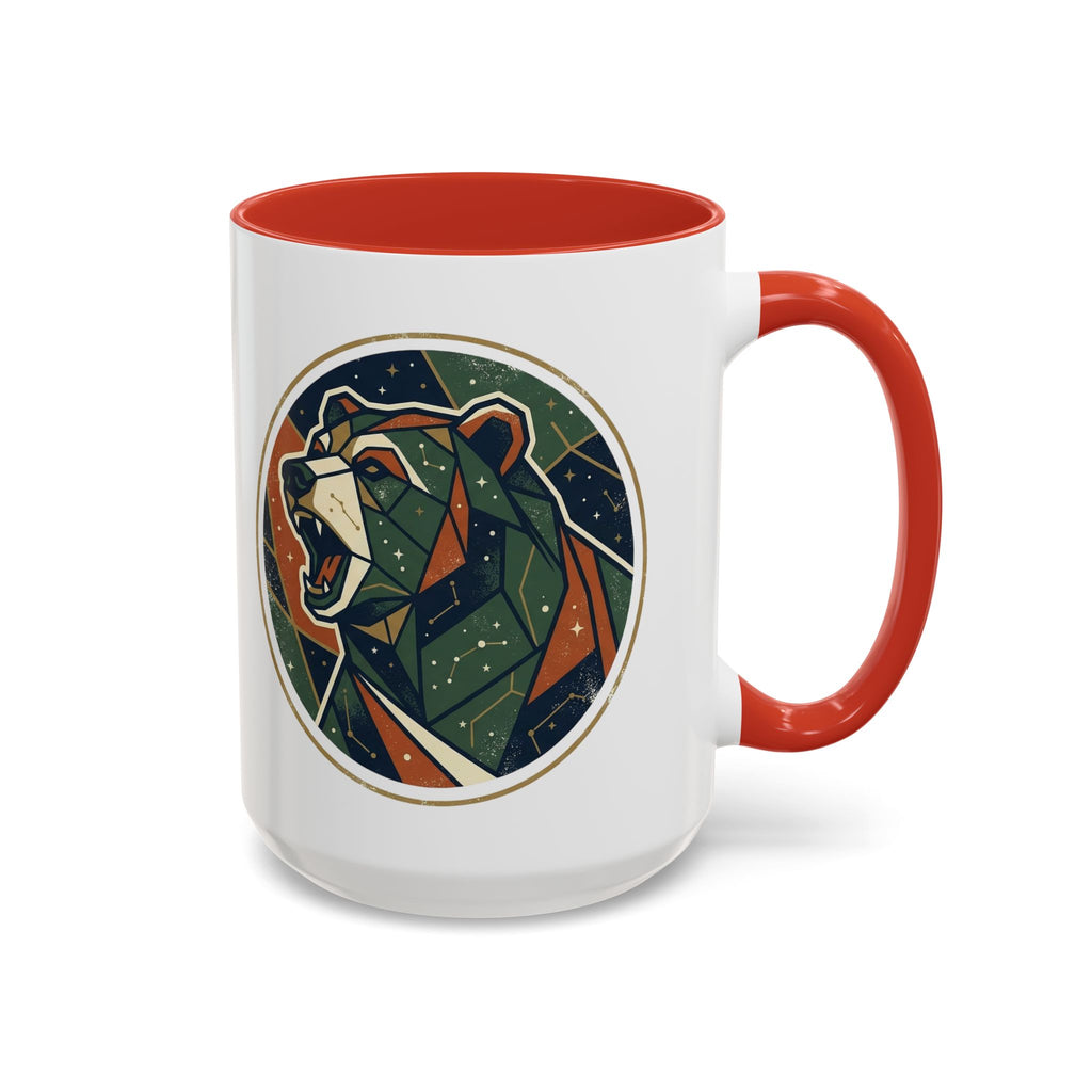 Geometric Roaring Bear Mug | Accent Coffee Mug