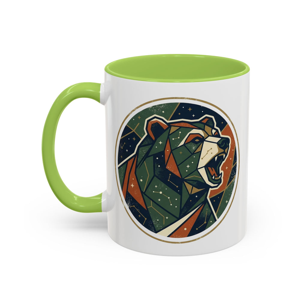 Geometric Roaring Bear Mug | Accent Coffee Mug