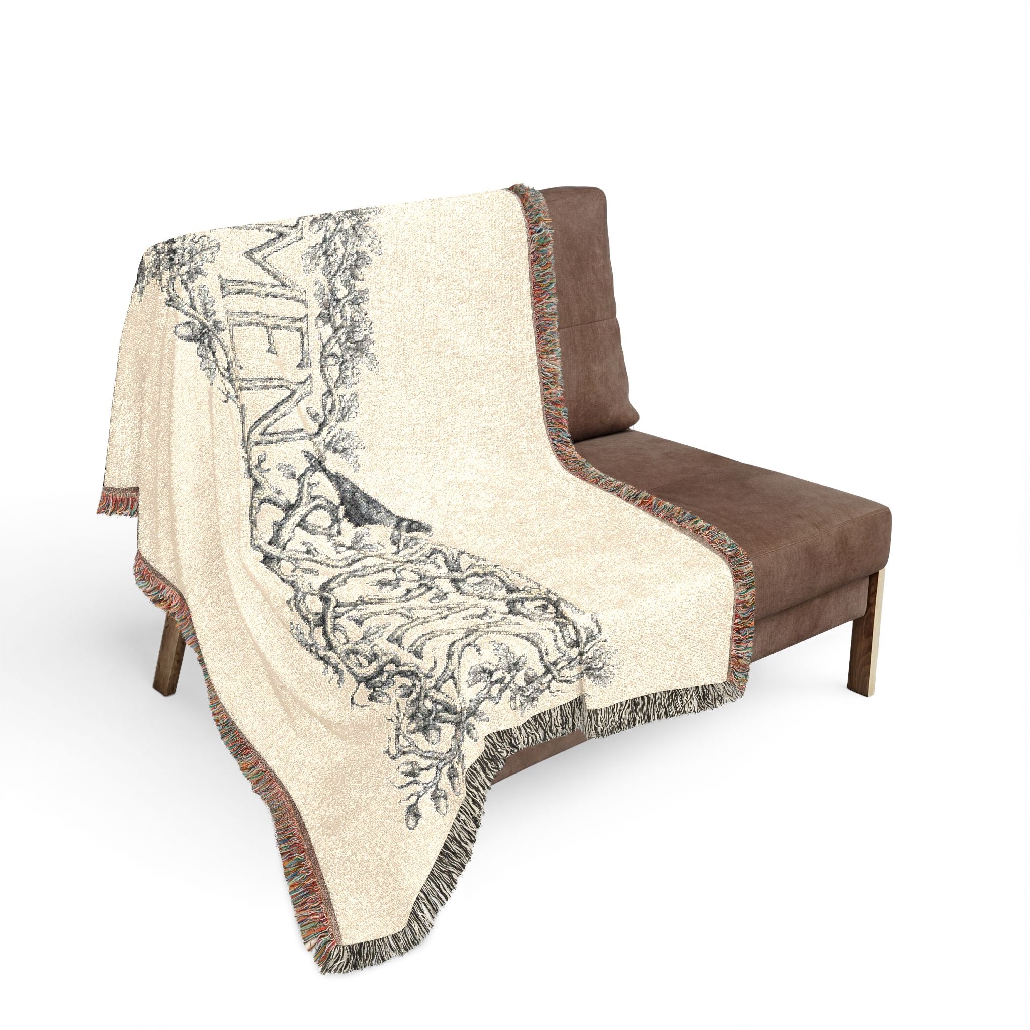 OMEN & OAK Woven Blanket — Cozy Decorative Throw for Living Room & Bedroom