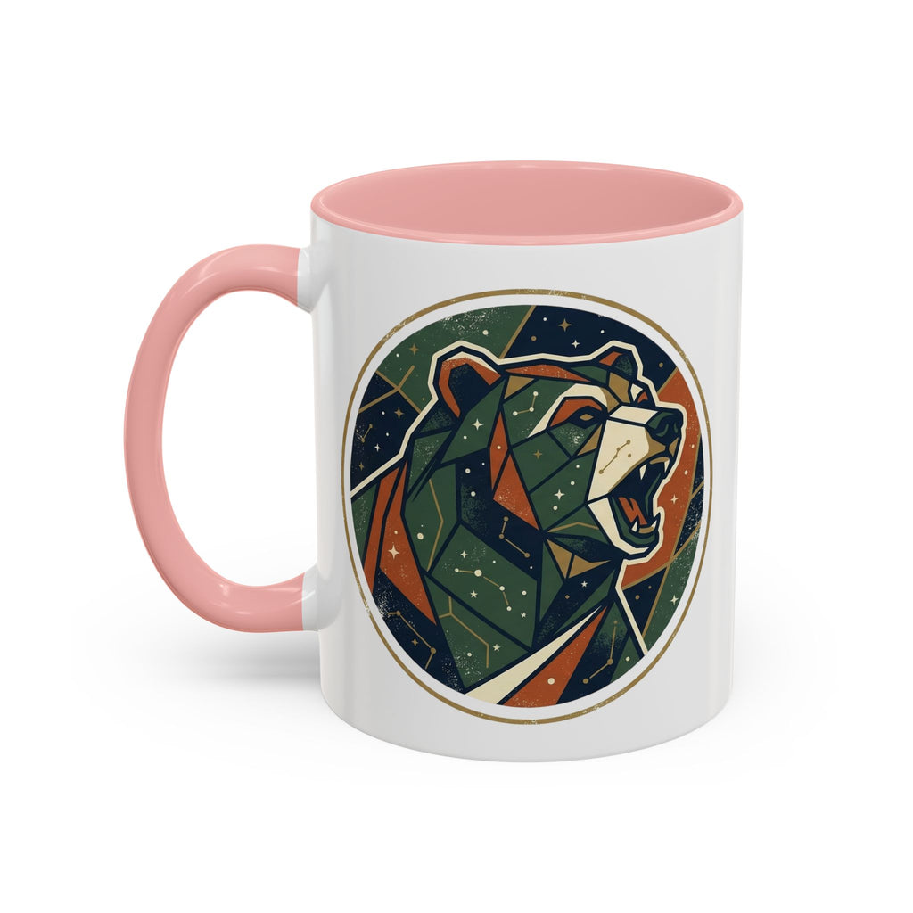 Geometric Roaring Bear Mug | Accent Coffee Mug