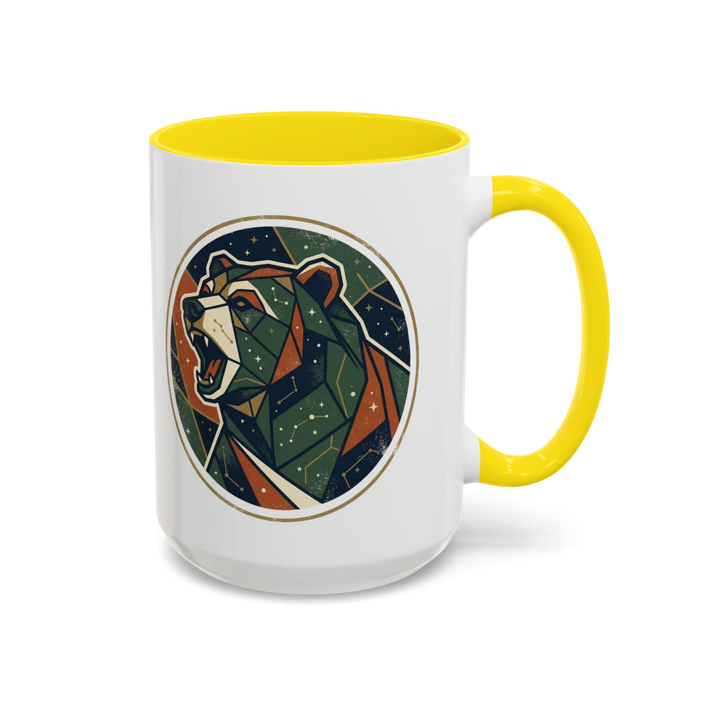 Geometric Roaring Bear Mug | Accent Coffee Mug