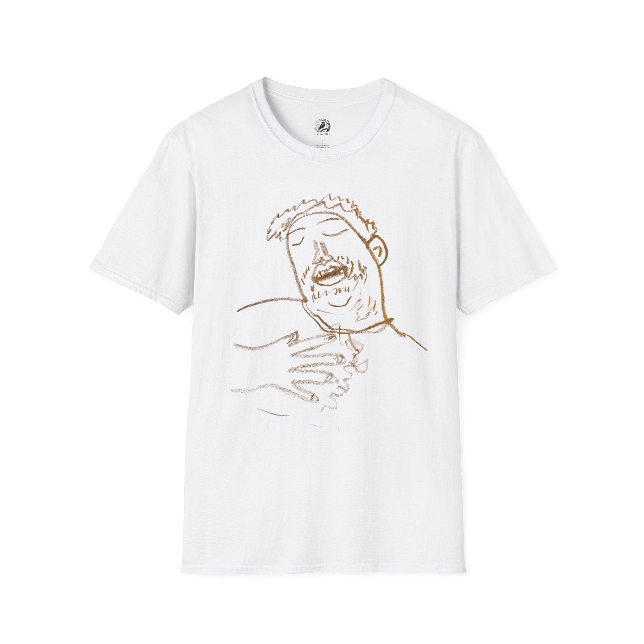 T-Shirt — Minimal Line Art Portrait Tee (Dreamy Relaxed Vibe)