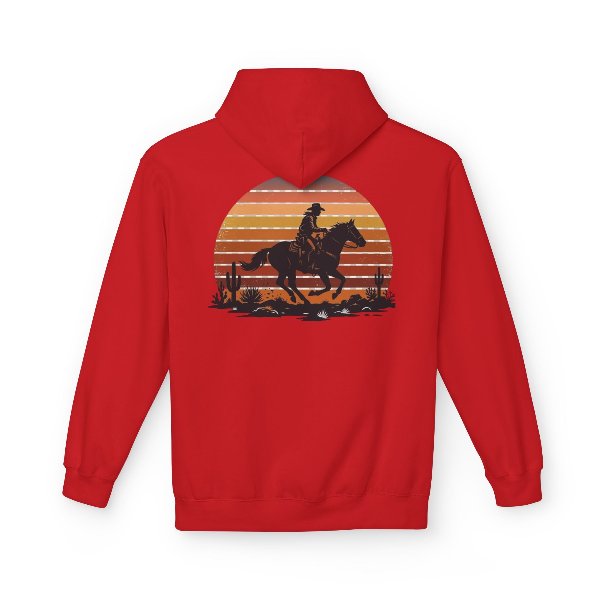 Horse Rider Sunset Hoodie — Retro Western Equestrian Sweatshirt
