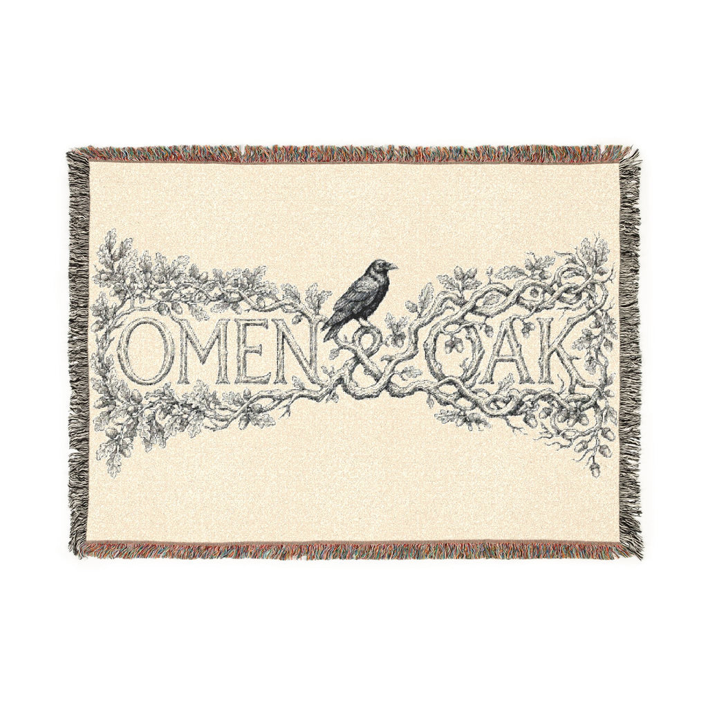 OMEN & OAK Woven Blanket — Cozy Decorative Throw for Living Room & Bedroom
