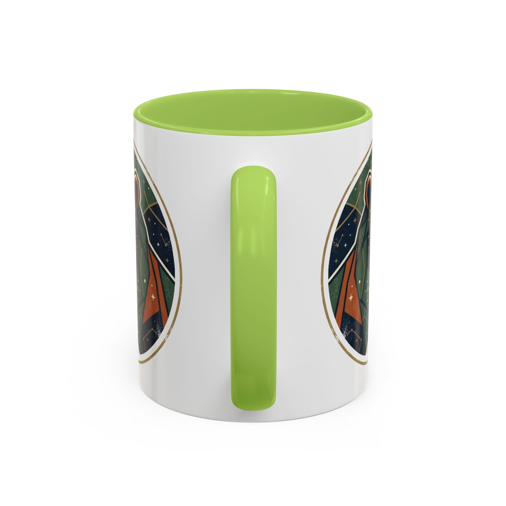 Geometric Roaring Bear Mug | Accent Coffee Mug