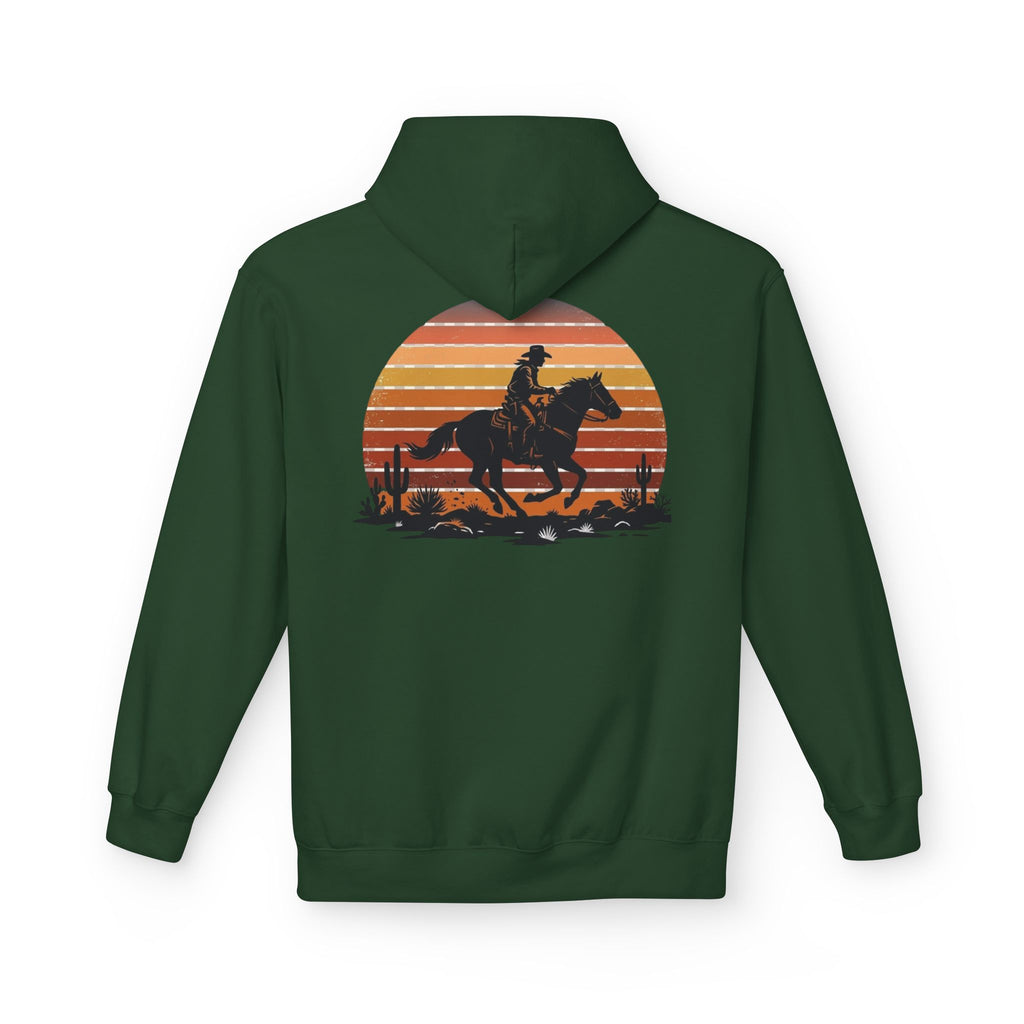 Horse Rider Sunset Hoodie — Retro Western Equestrian Sweatshirt