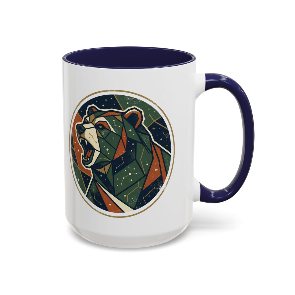 Geometric Roaring Bear Mug | Accent Coffee Mug