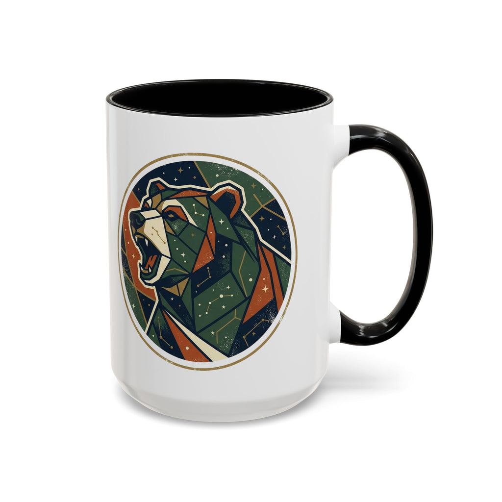 Geometric Roaring Bear Mug | Accent Coffee Mug