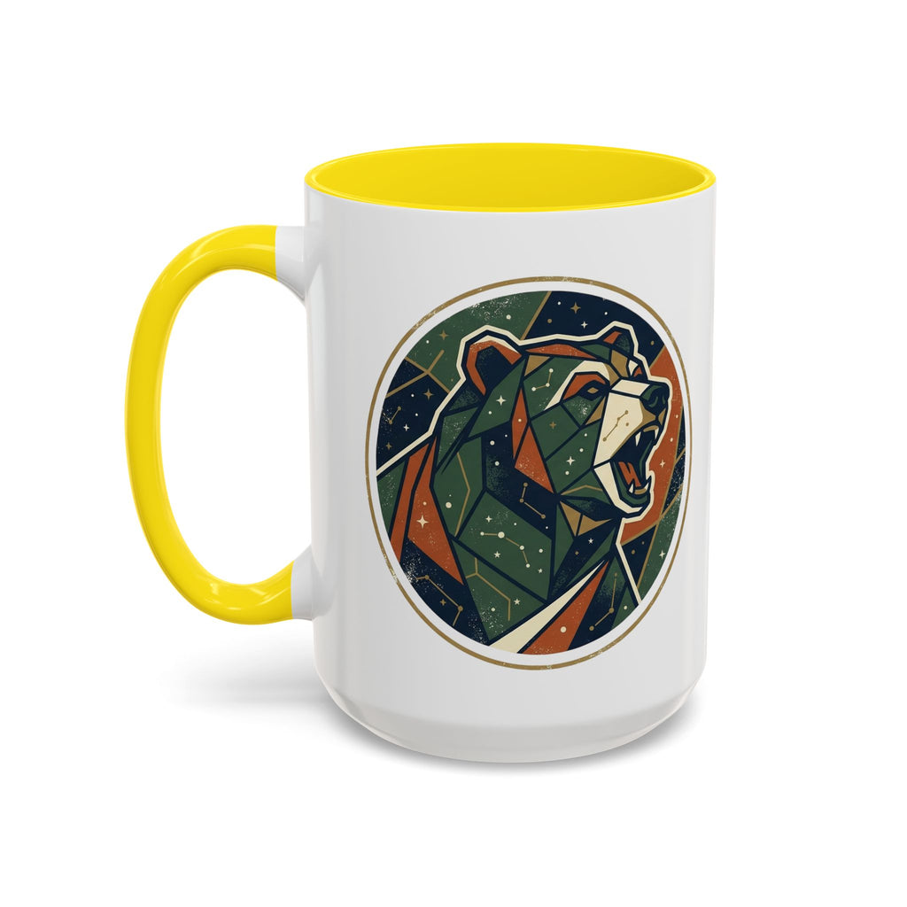 Geometric Roaring Bear Mug | Accent Coffee Mug
