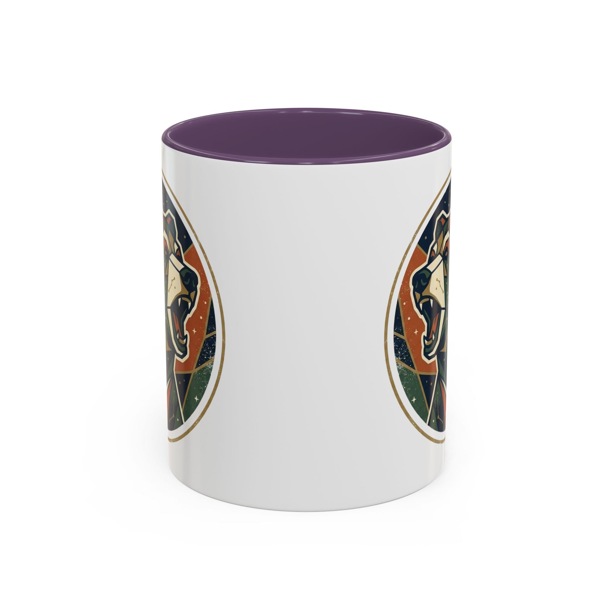 Geometric Roaring Bear Mug | Accent Coffee Mug