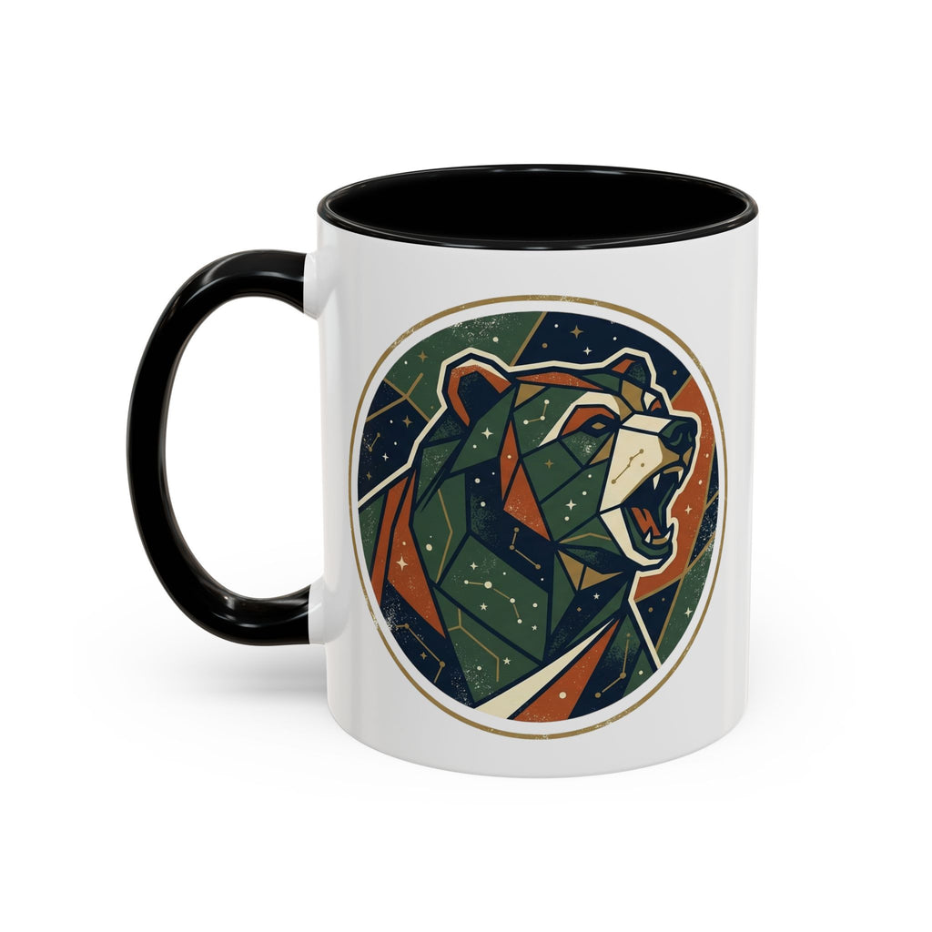 Geometric Roaring Bear Mug | Accent Coffee Mug