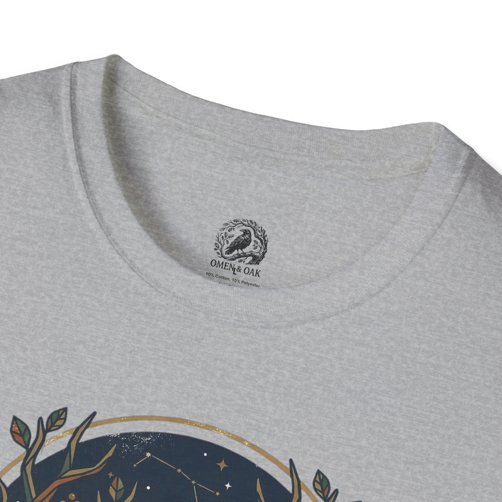 Mystic Forest Stag T-Shirt — Geometric Deer Nature Tee