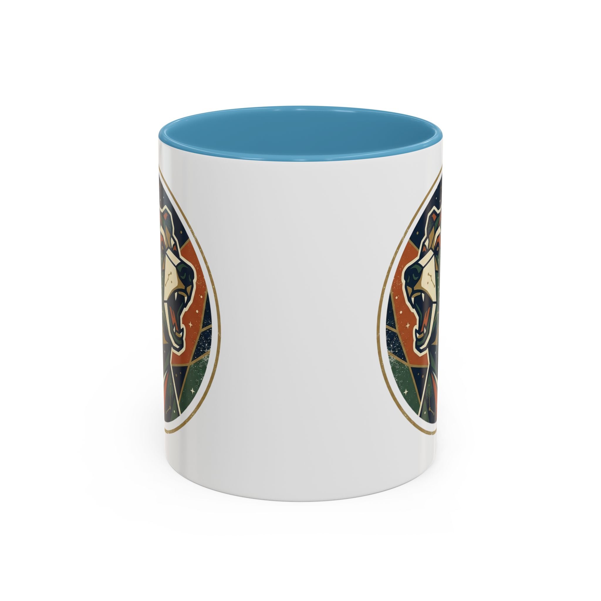 Geometric Roaring Bear Mug | Accent Coffee Mug