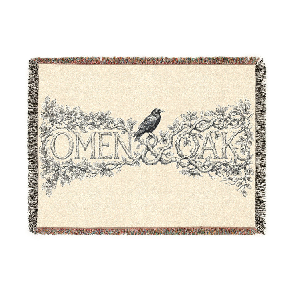 OMEN & OAK Woven Blanket — Cozy Decorative Throw for Living Room & Bedroom