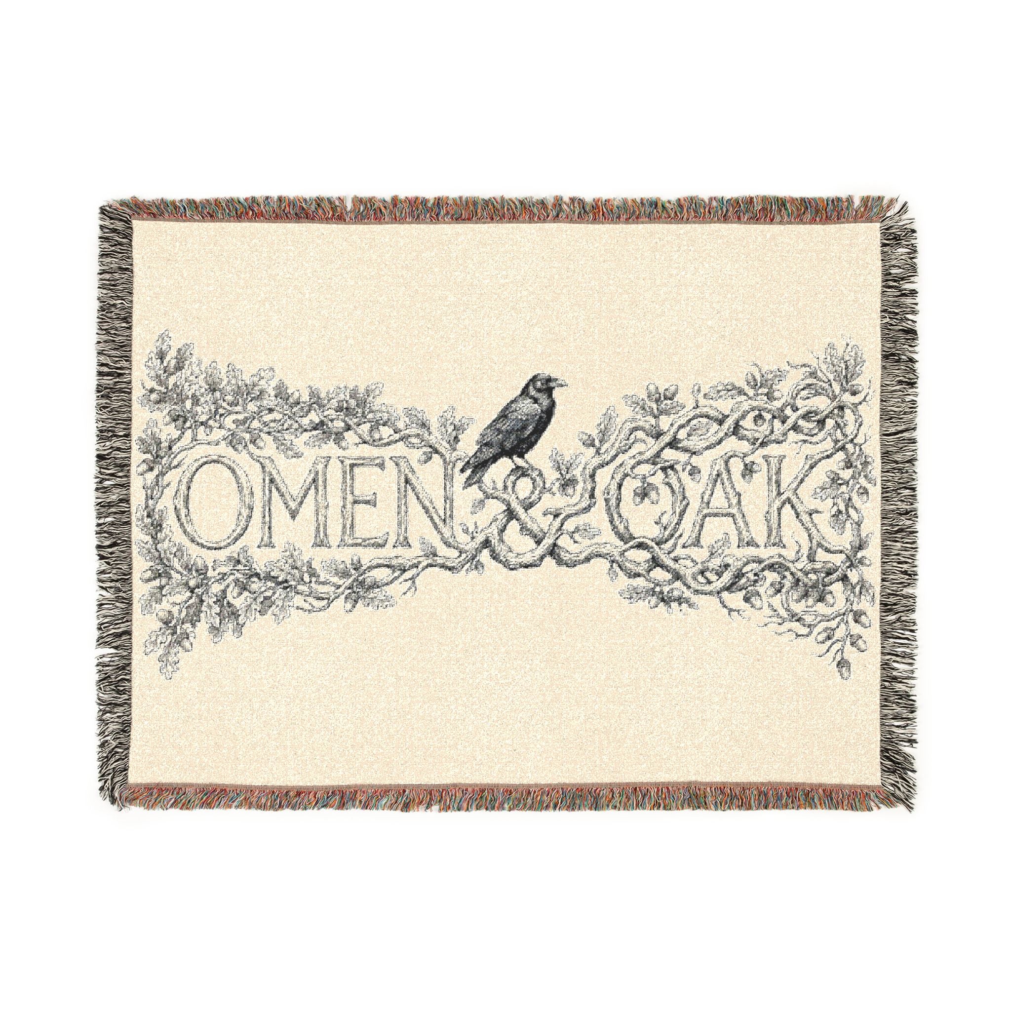 OMEN & OAK Woven Blanket — Cozy Decorative Throw for Living Room & Bedroom