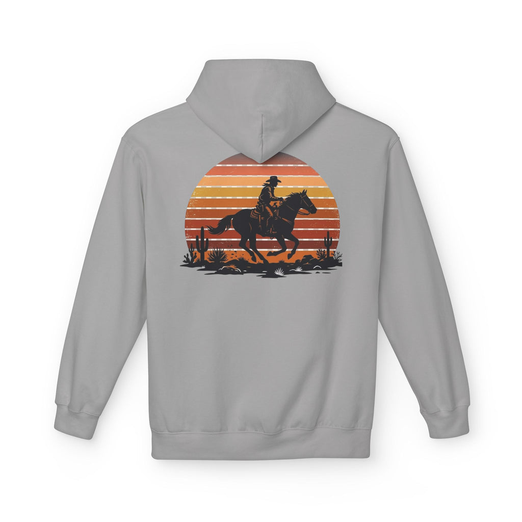 Horse Rider Sunset Hoodie — Retro Western Equestrian Sweatshirt