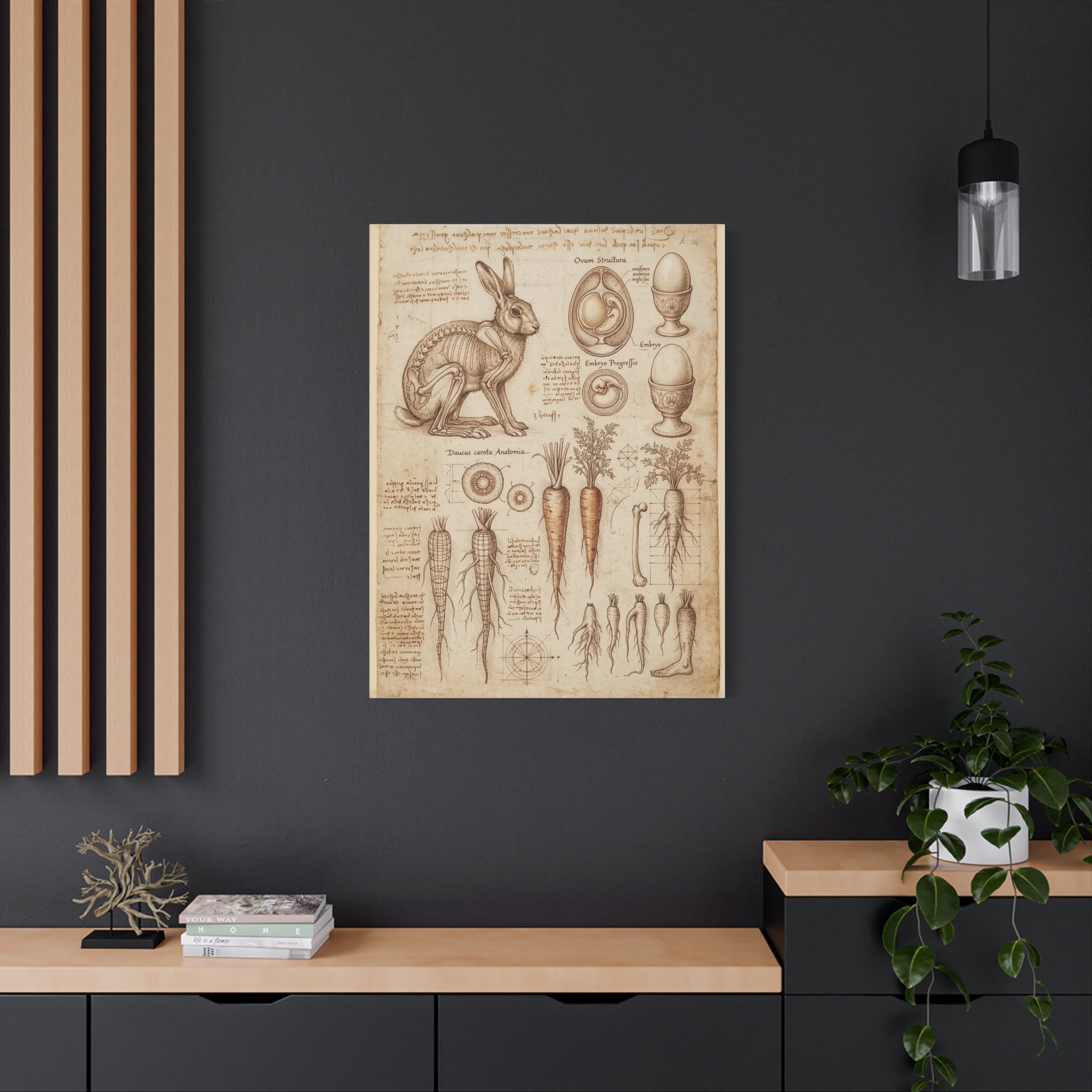 Vintage Botanical Anatomy Canvas