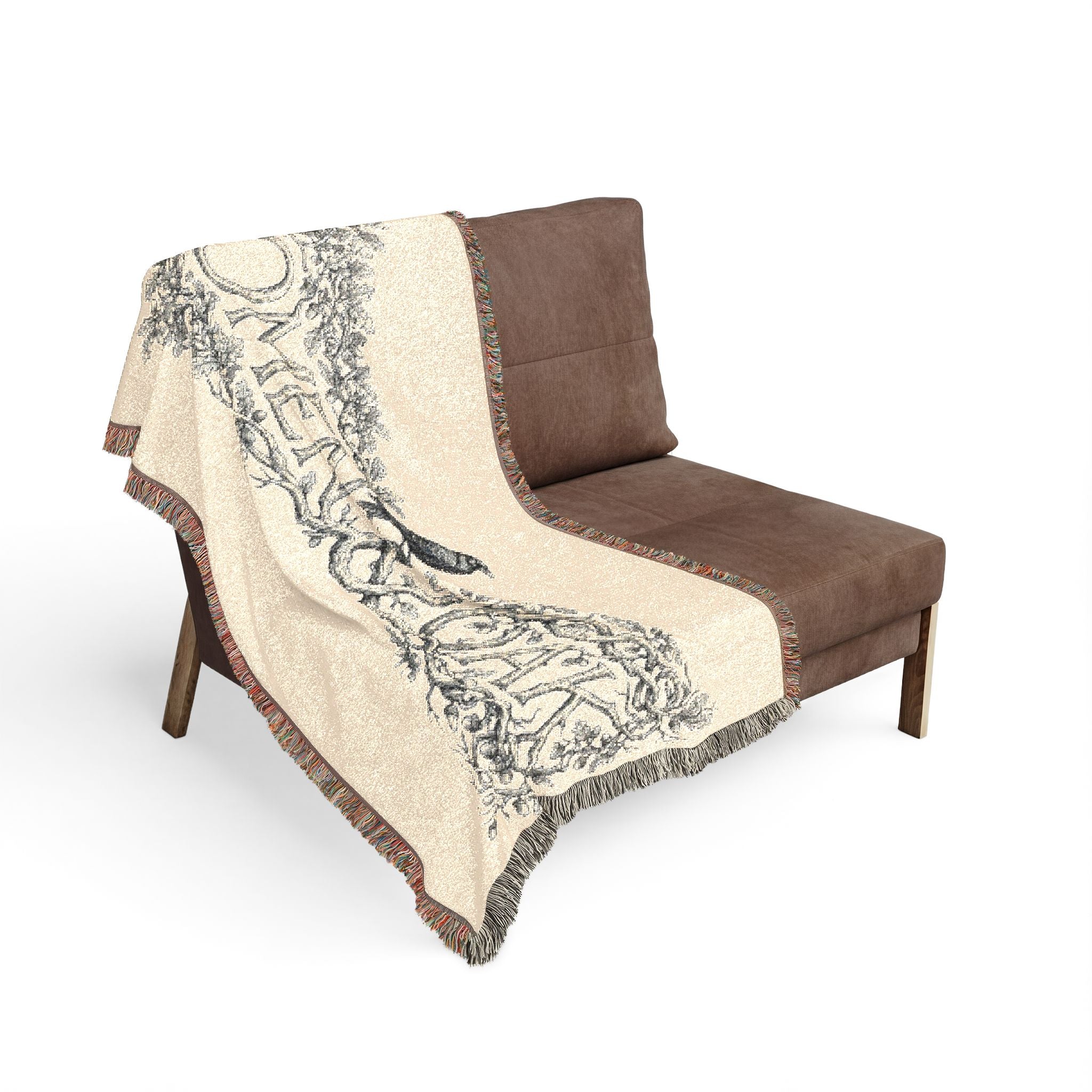 OMEN & OAK Woven Blanket — Cozy Decorative Throw for Living Room & Bedroom