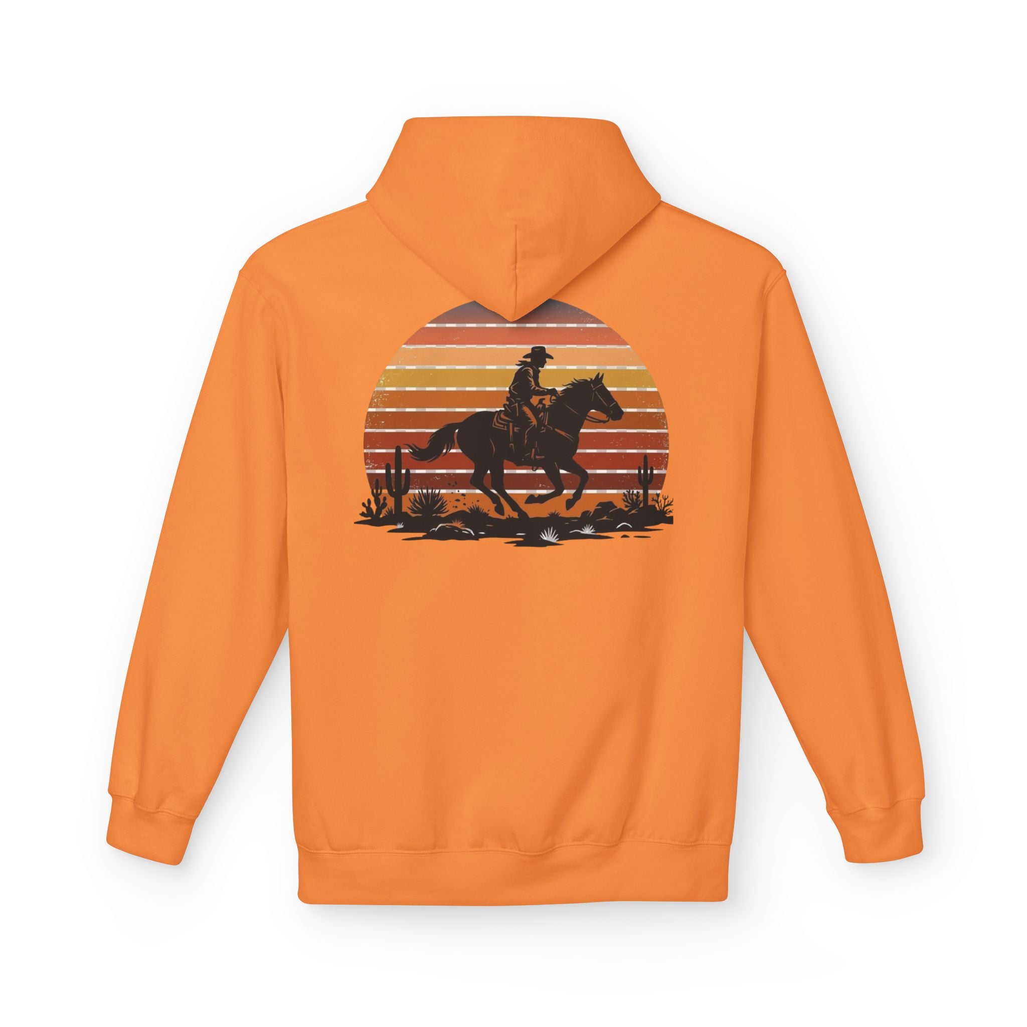 Horse Rider Sunset Hoodie — Retro Western Equestrian Sweatshirt