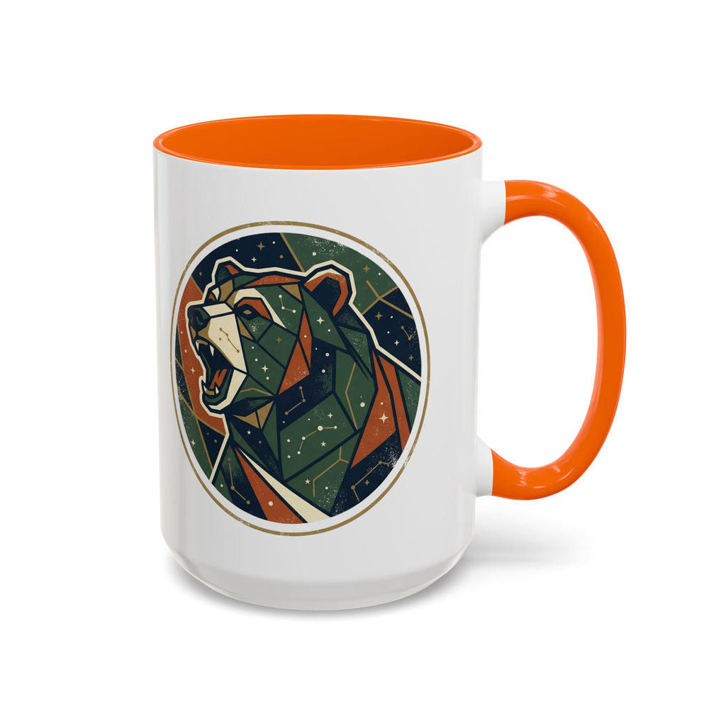 Geometric Roaring Bear Mug | Accent Coffee Mug