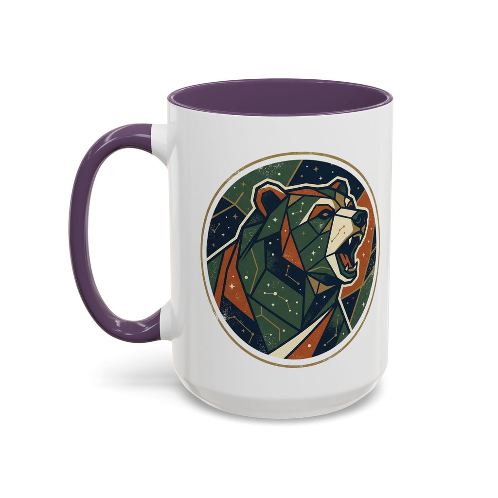 Geometric Roaring Bear Mug | Accent Coffee Mug