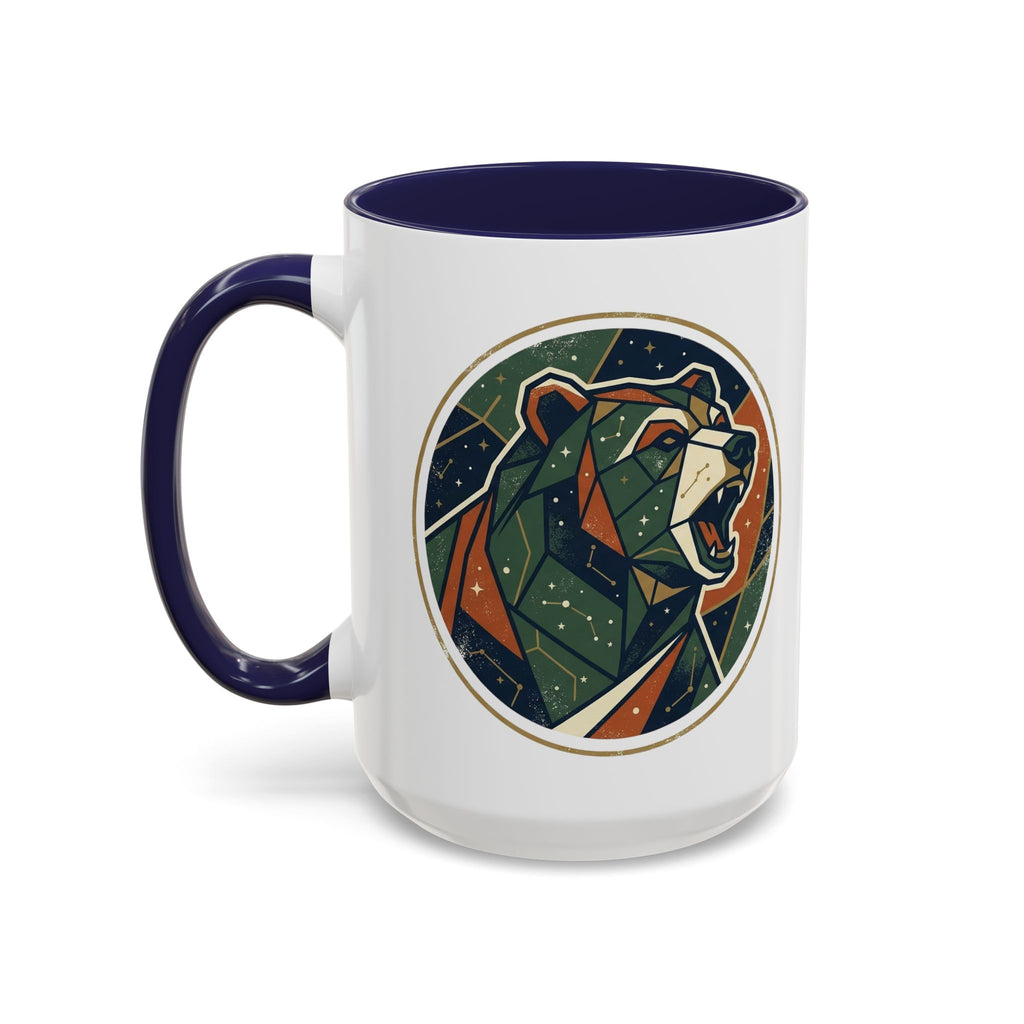 Geometric Roaring Bear Mug | Accent Coffee Mug