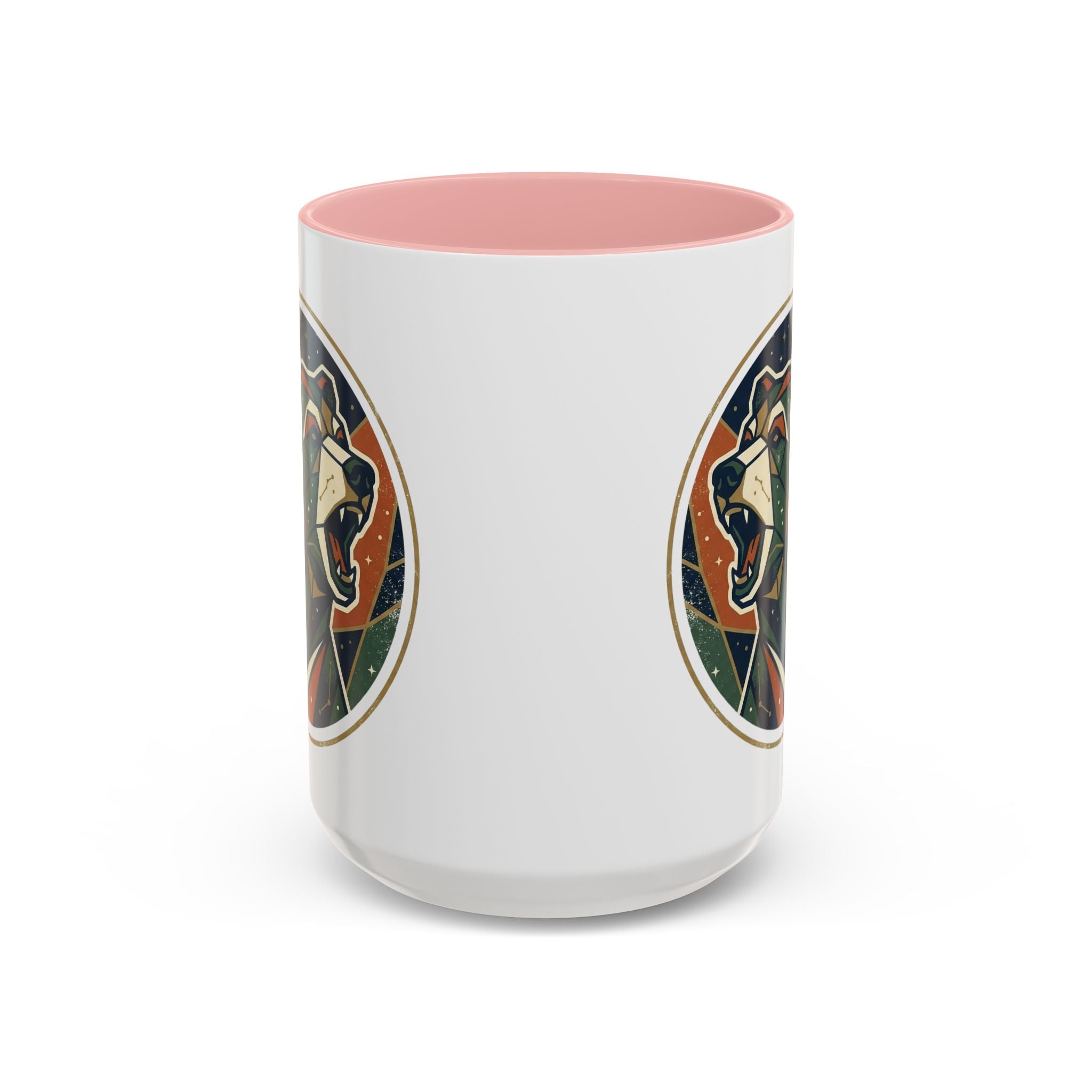 Geometric Roaring Bear Mug | Accent Coffee Mug