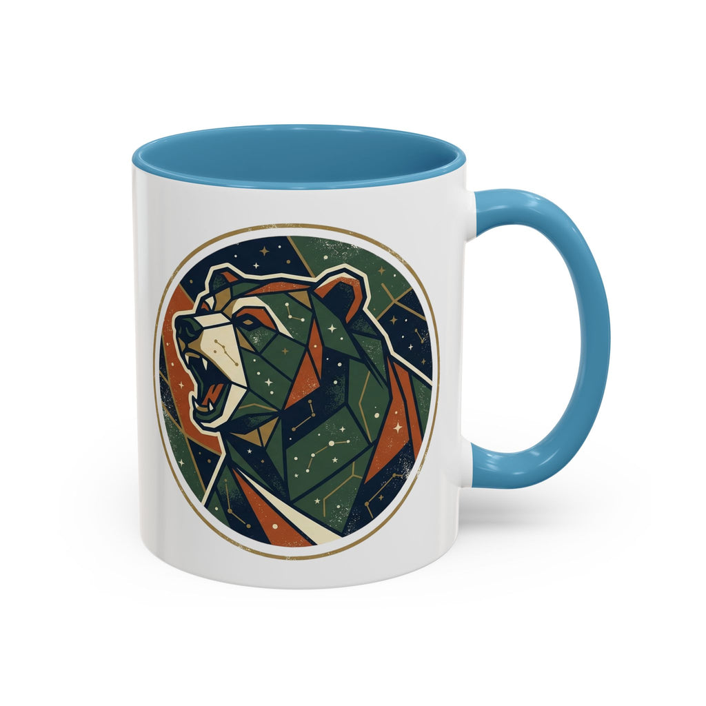 Geometric Roaring Bear Mug | Accent Coffee Mug