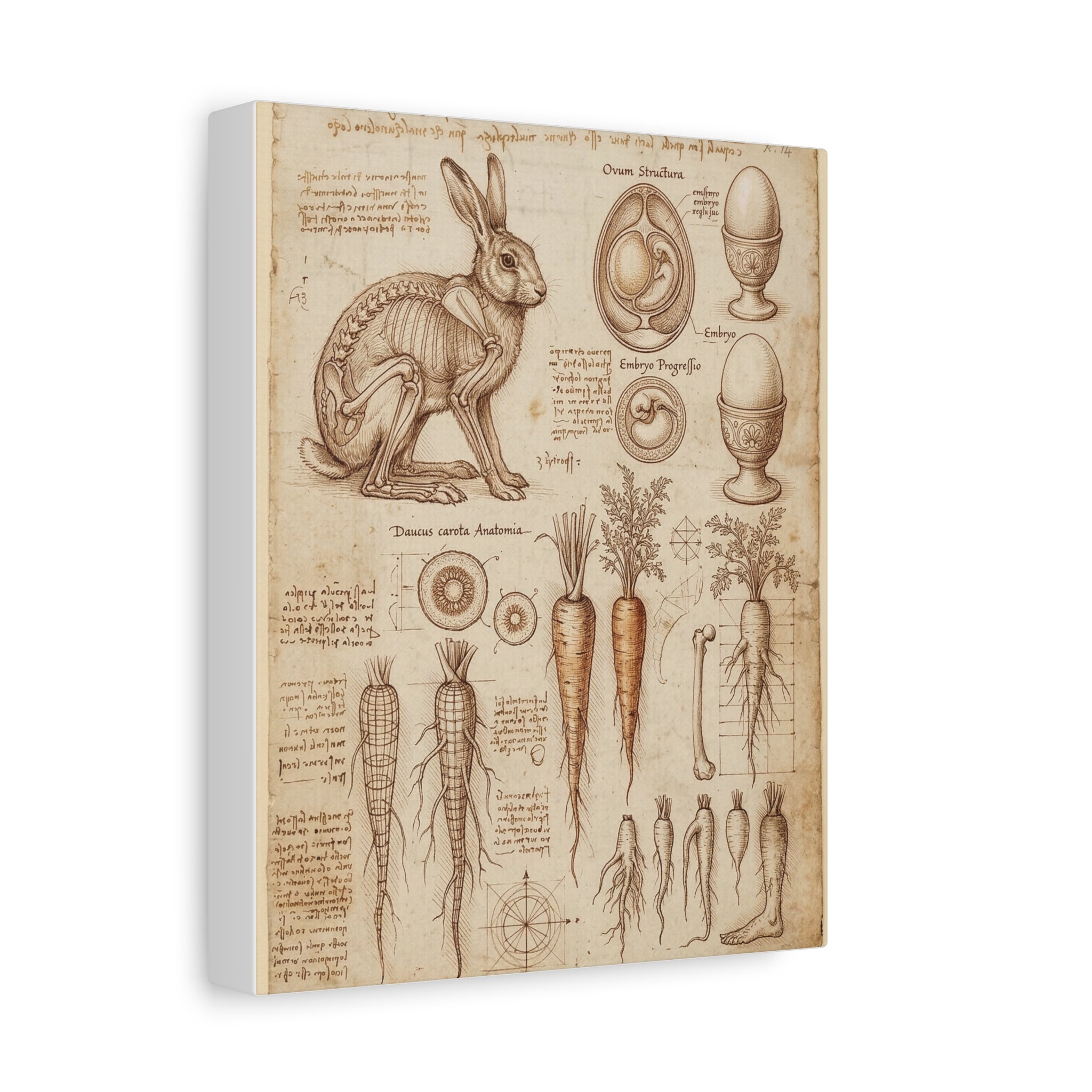 Vintage Botanical Anatomy Canvas