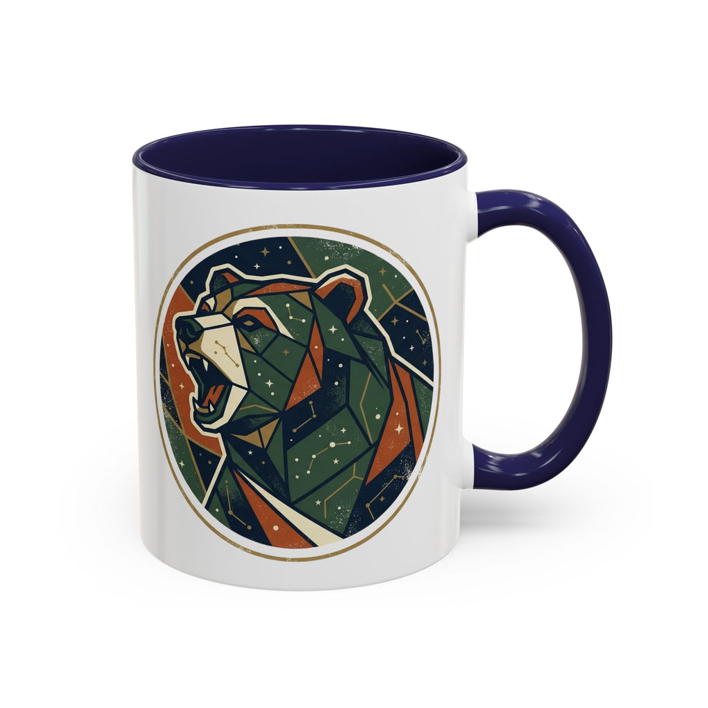 Geometric Roaring Bear Mug | Accent Coffee Mug