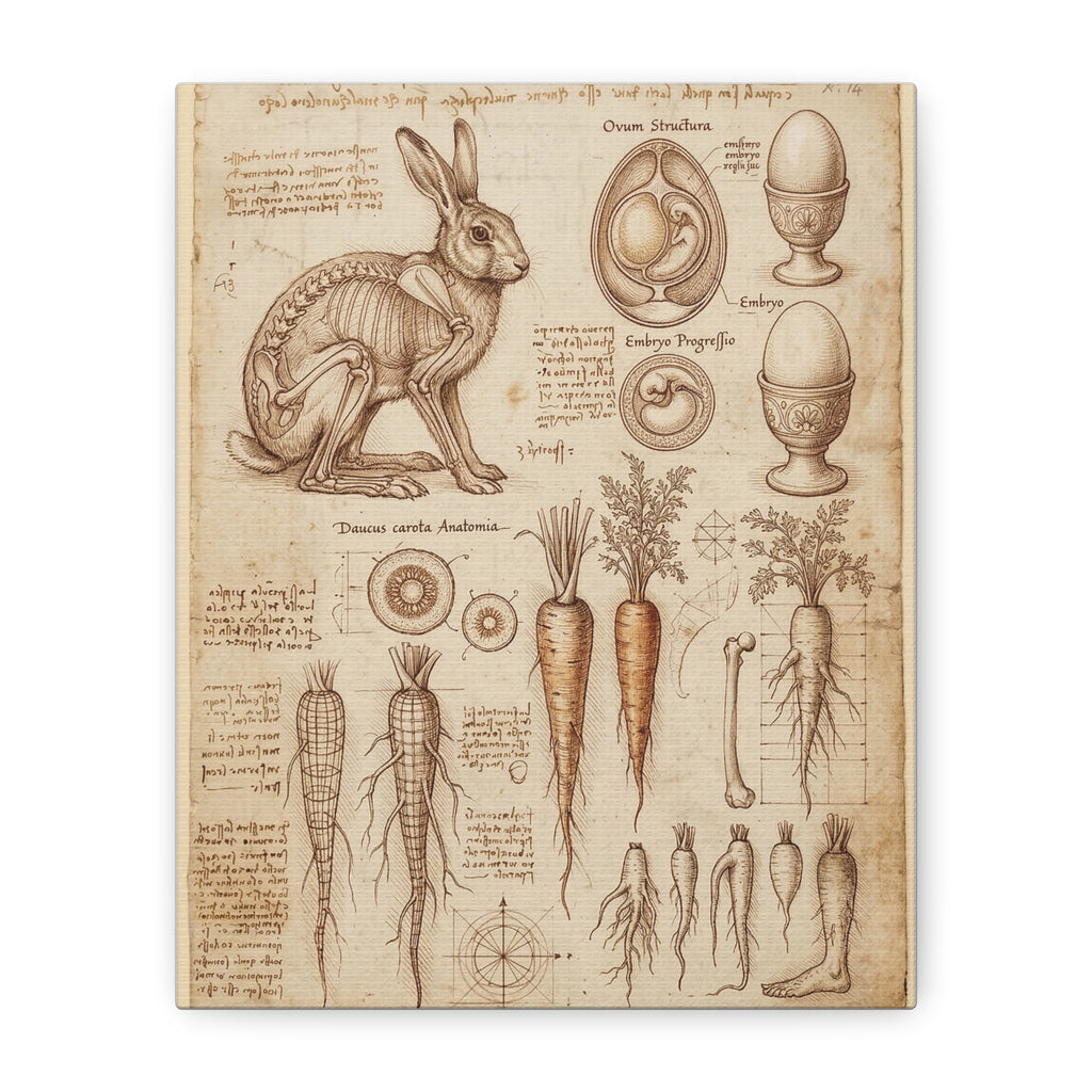 Vintage Botanical Anatomy Canvas