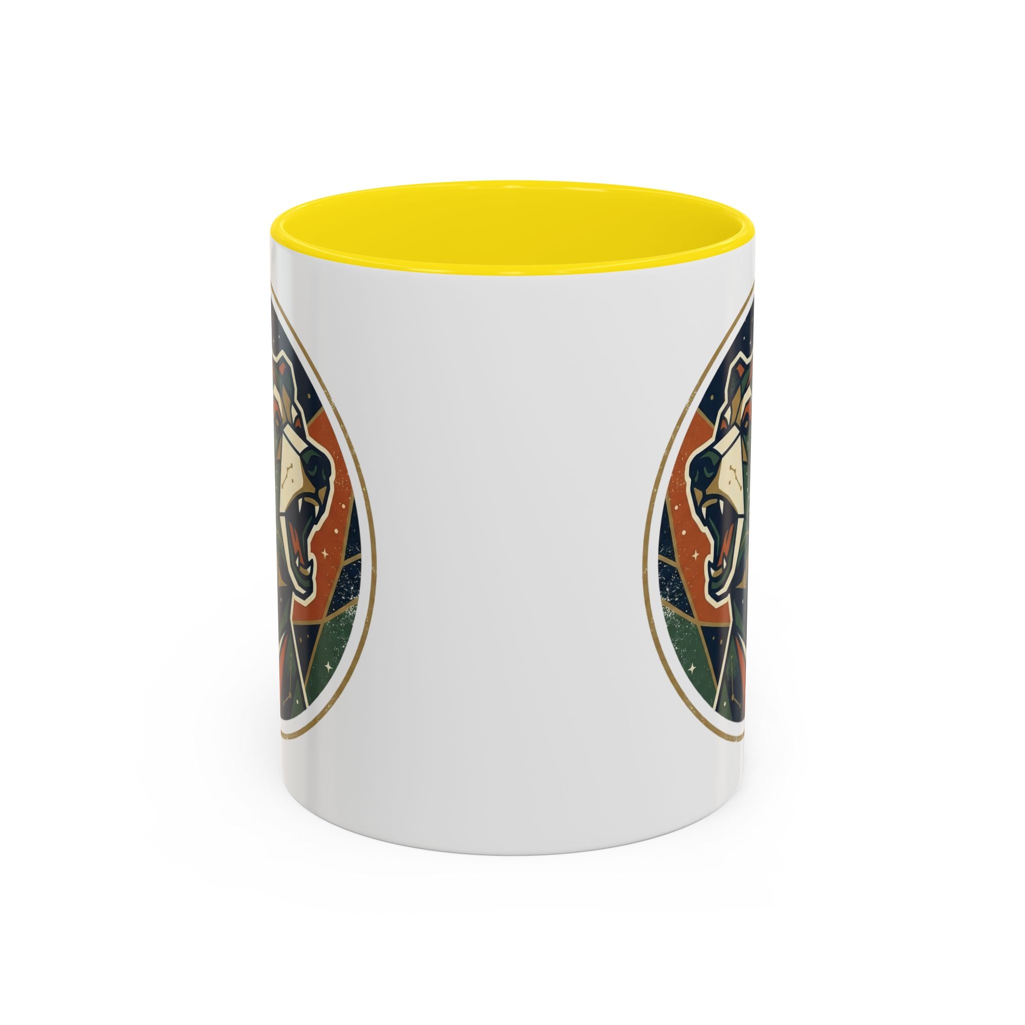 Geometric Roaring Bear Mug | Accent Coffee Mug