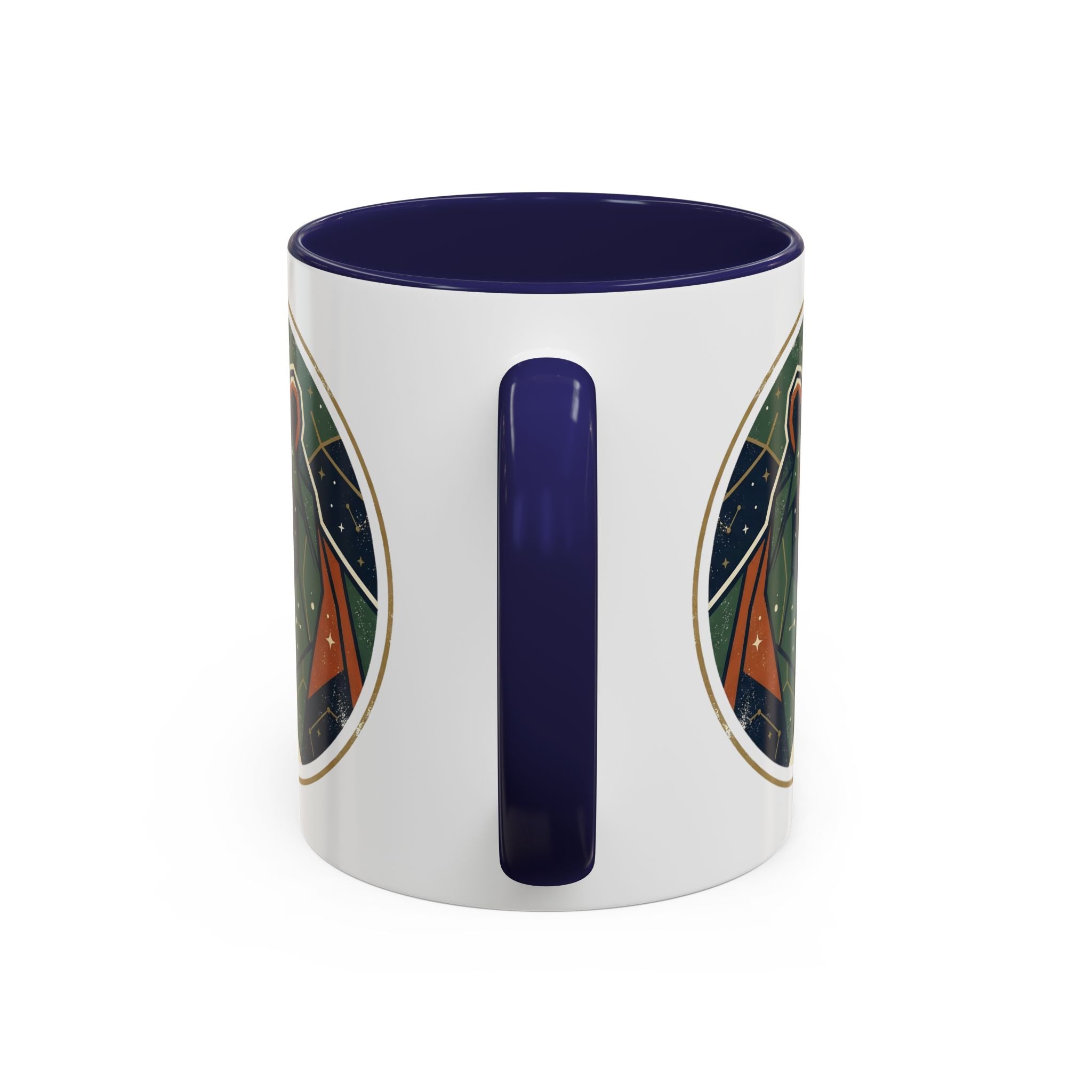 Geometric Roaring Bear Mug | Accent Coffee Mug