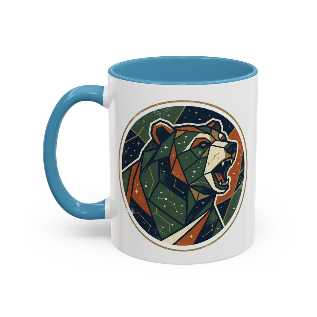 Geometric Roaring Bear Mug | Accent Coffee Mug