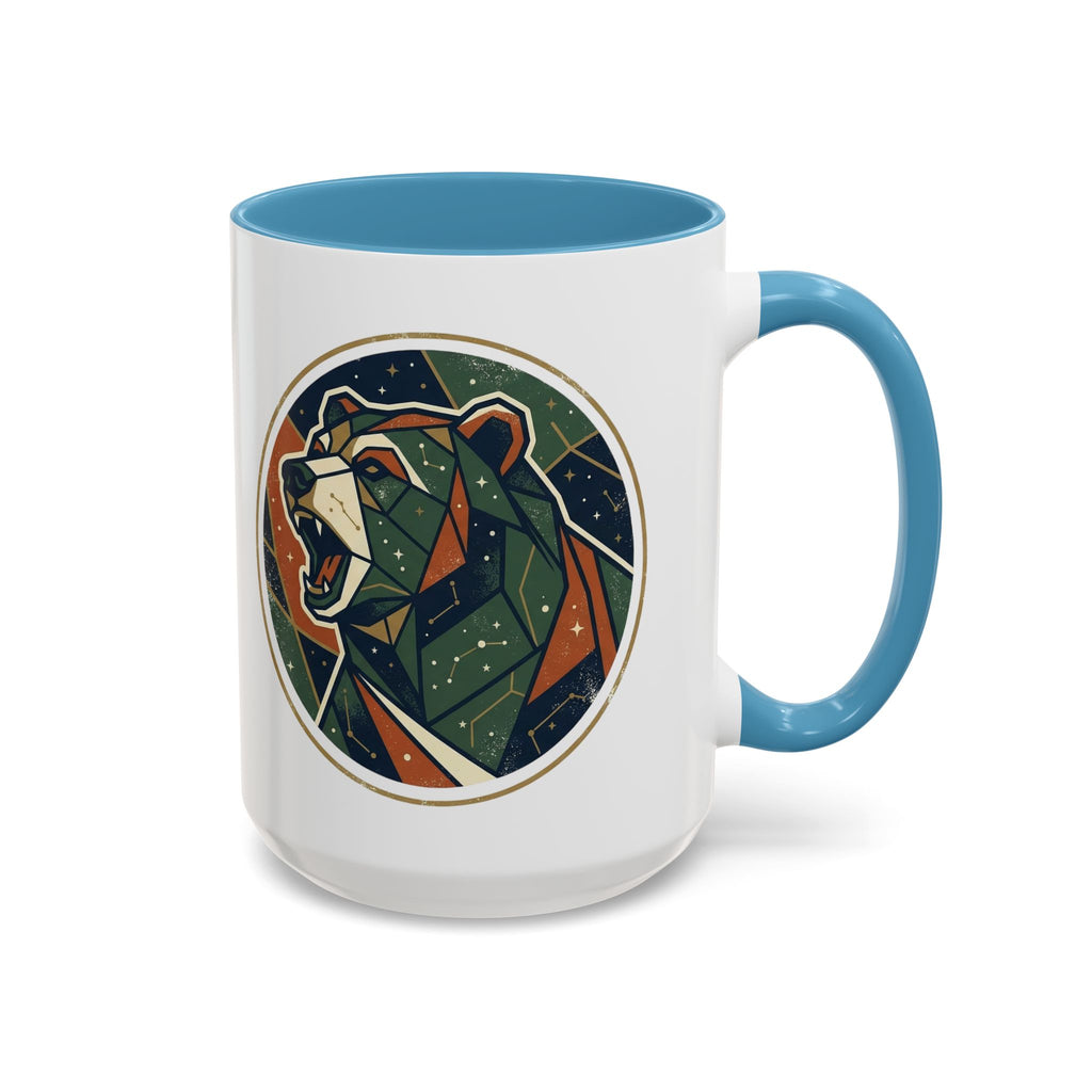 Geometric Roaring Bear Mug | Accent Coffee Mug