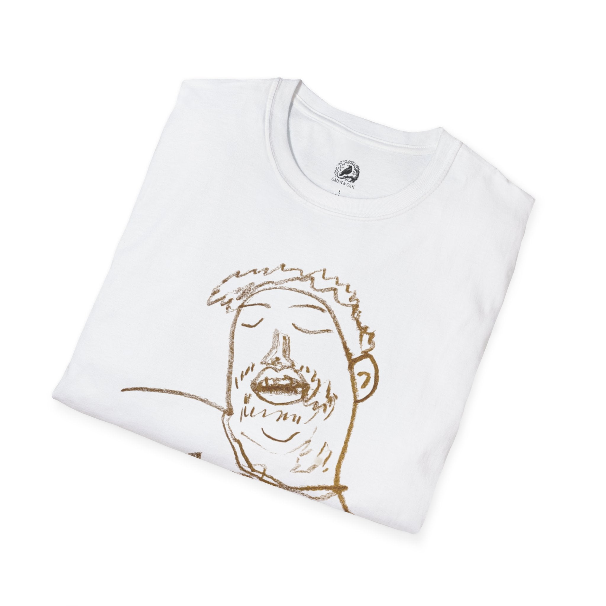 T-Shirt — Minimal Line Art Portrait Tee (Dreamy Relaxed Vibe)