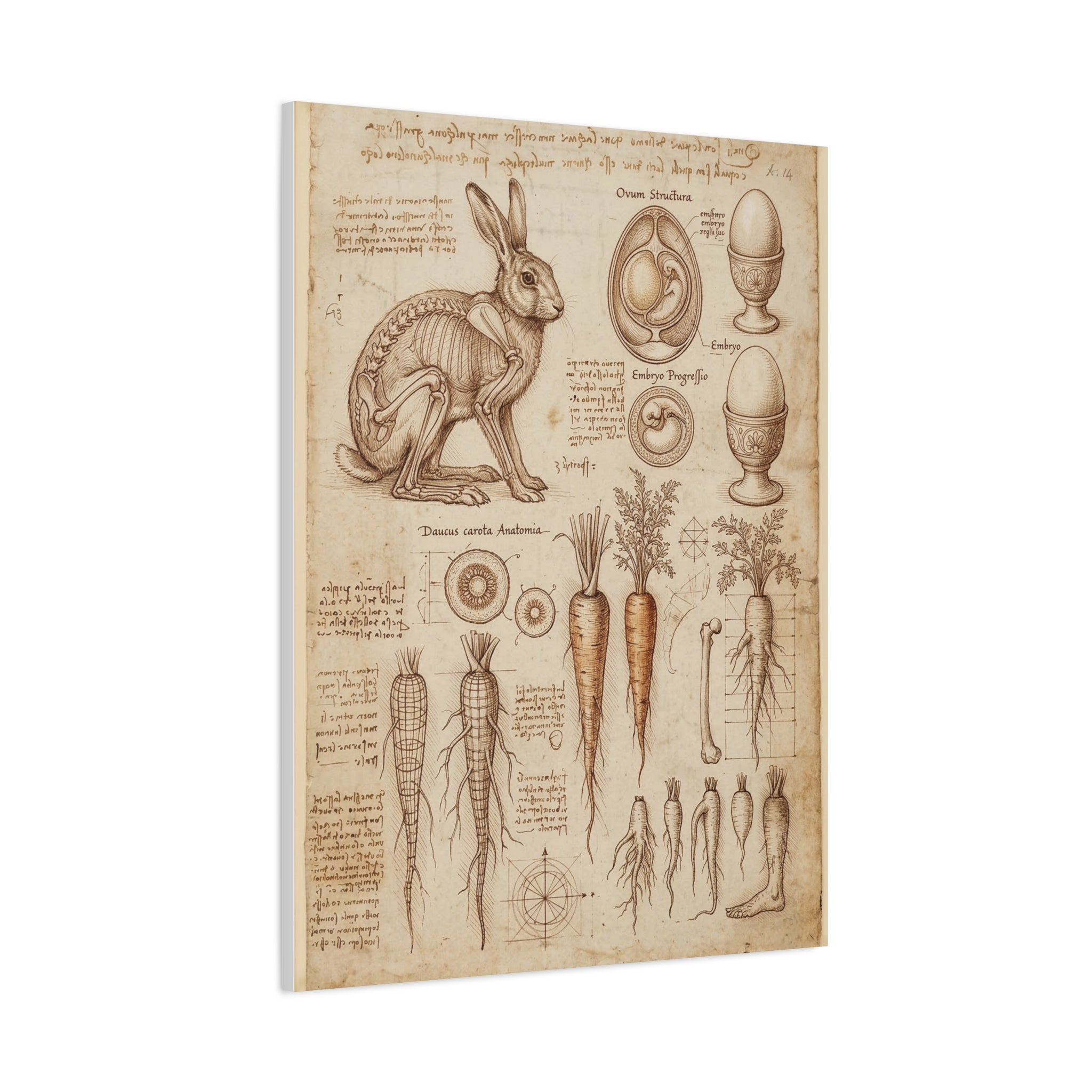Vintage Botanical Anatomy Canvas