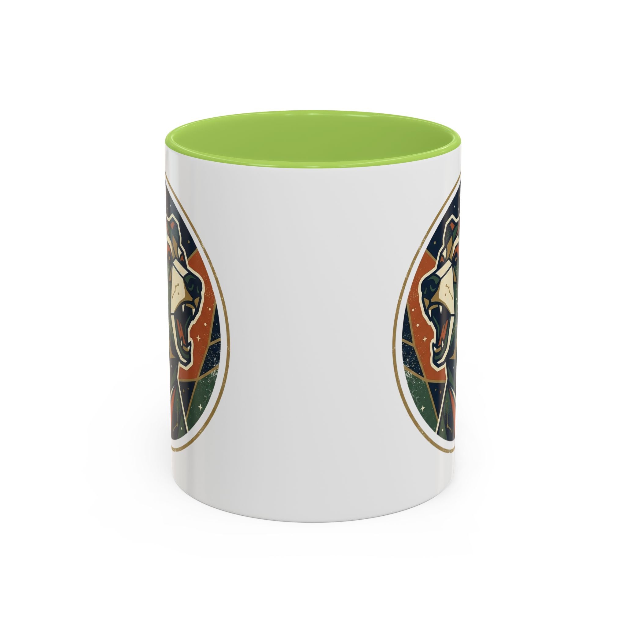 Geometric Roaring Bear Mug | Accent Coffee Mug
