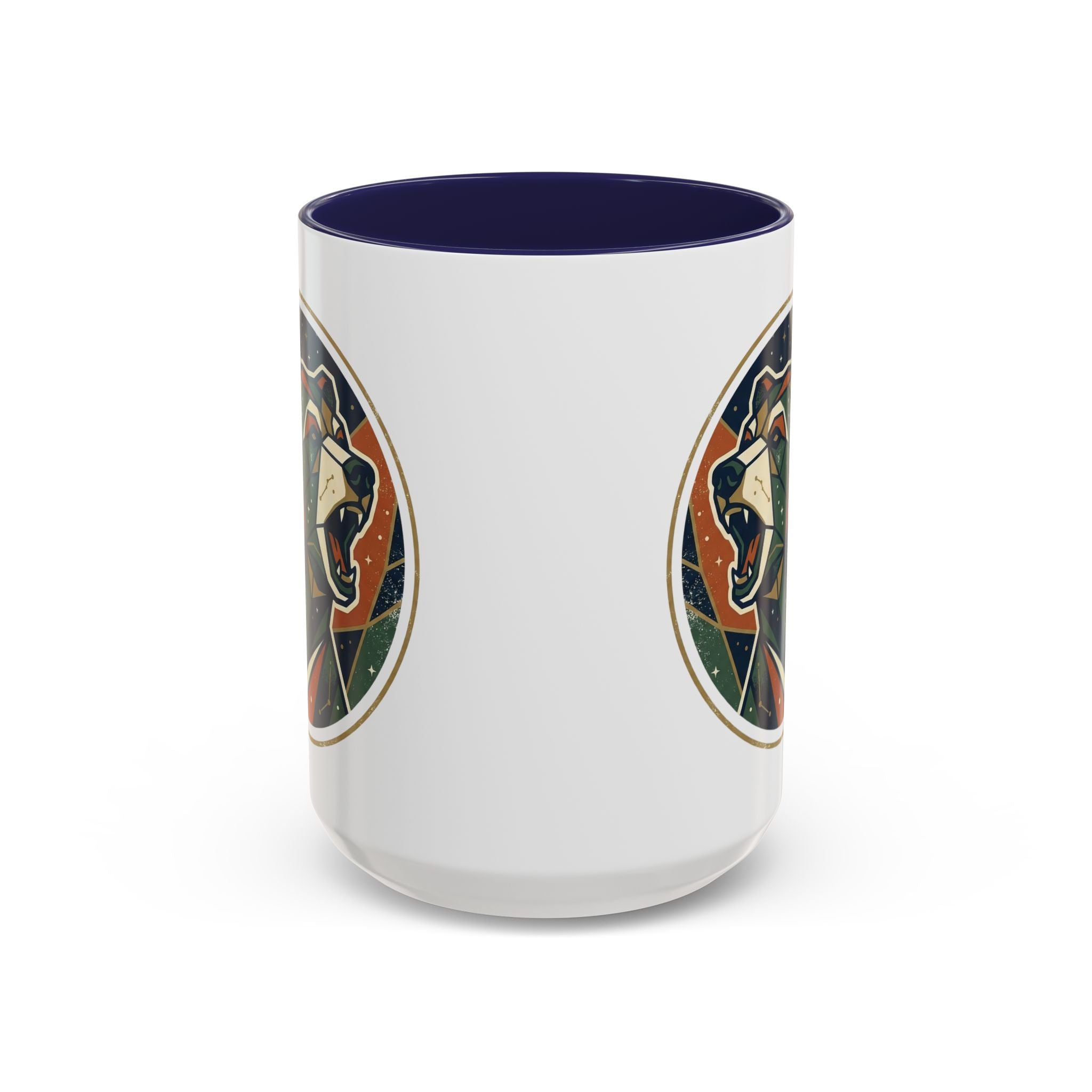 Geometric Roaring Bear Mug | Accent Coffee Mug