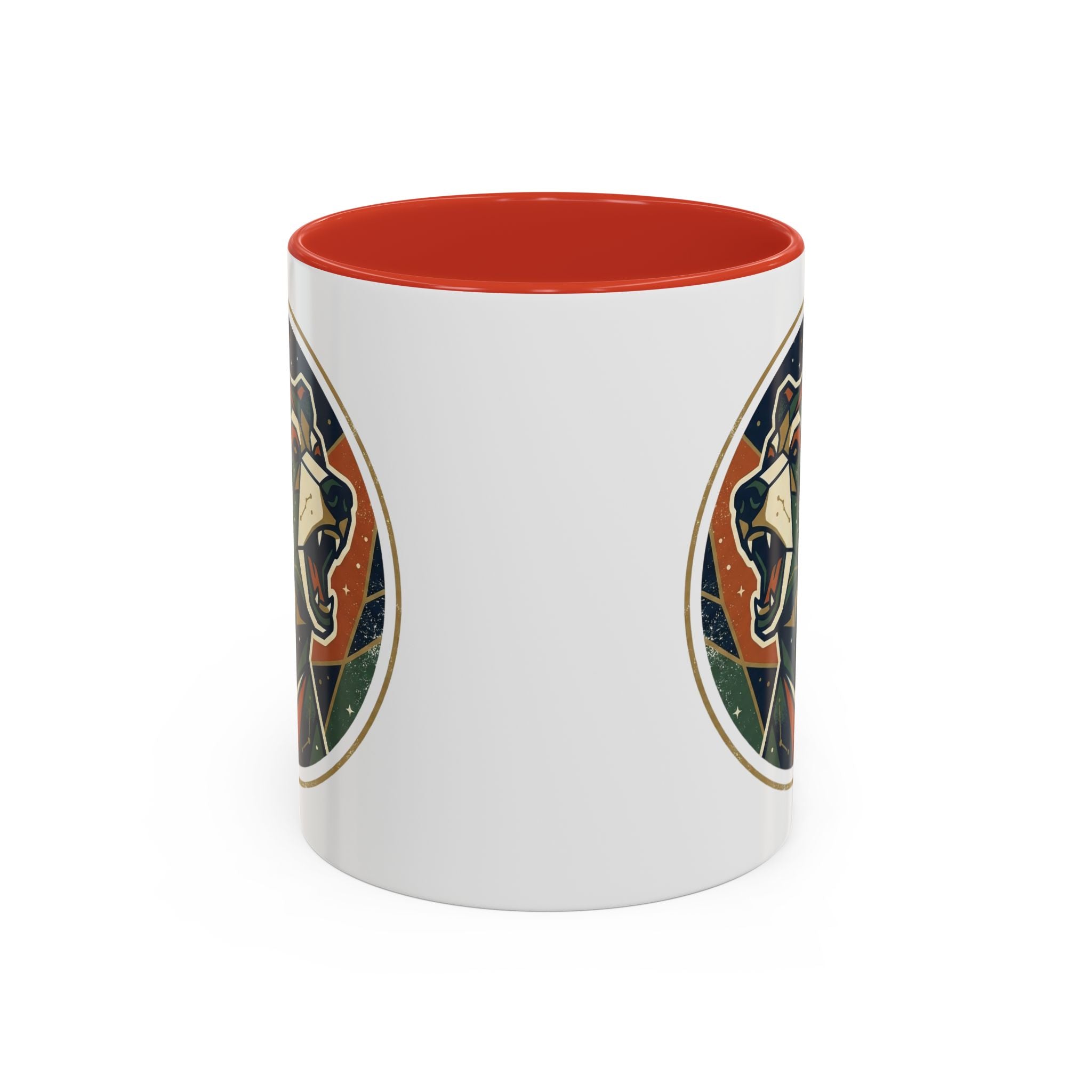 Geometric Roaring Bear Mug | Accent Coffee Mug