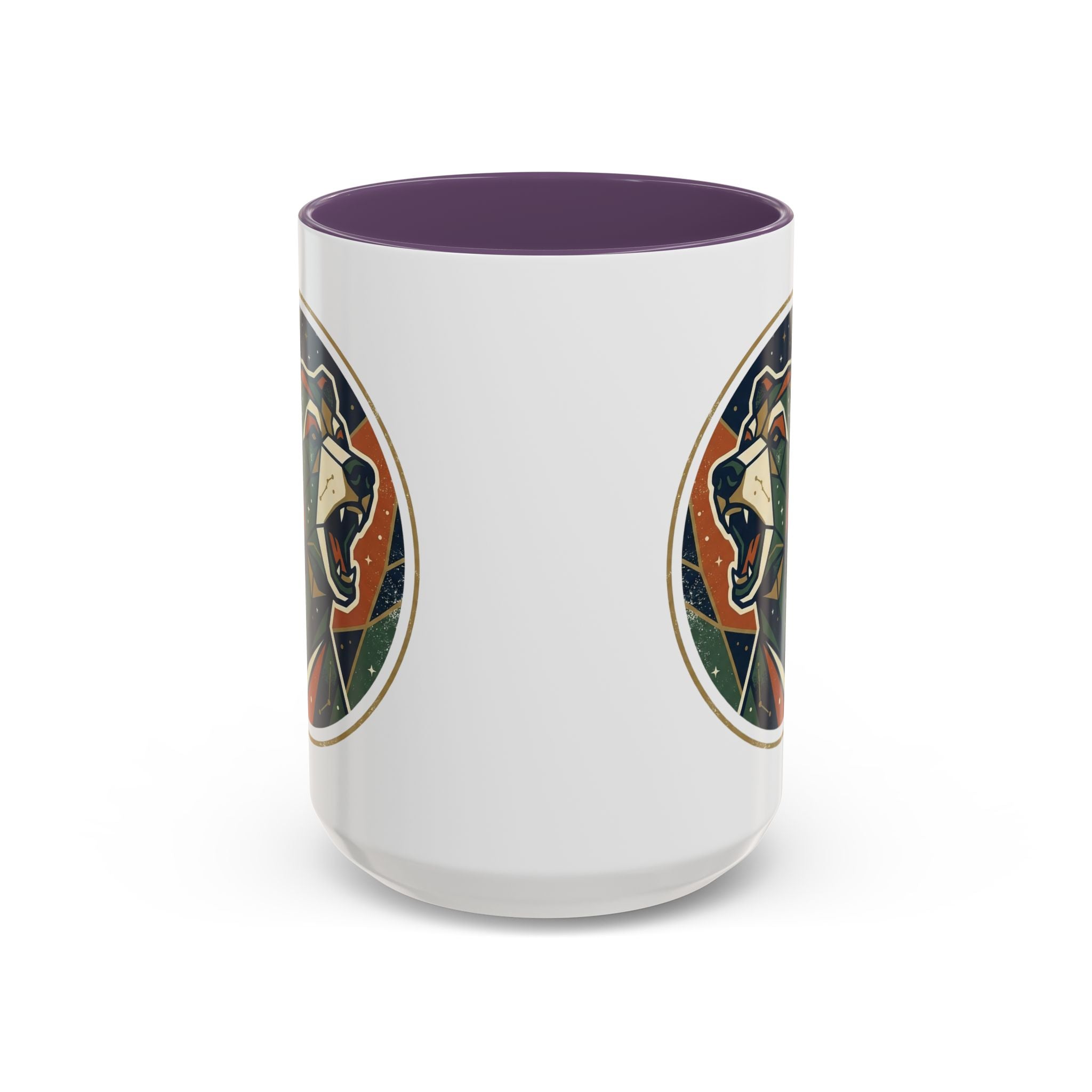 Geometric Roaring Bear Mug | Accent Coffee Mug