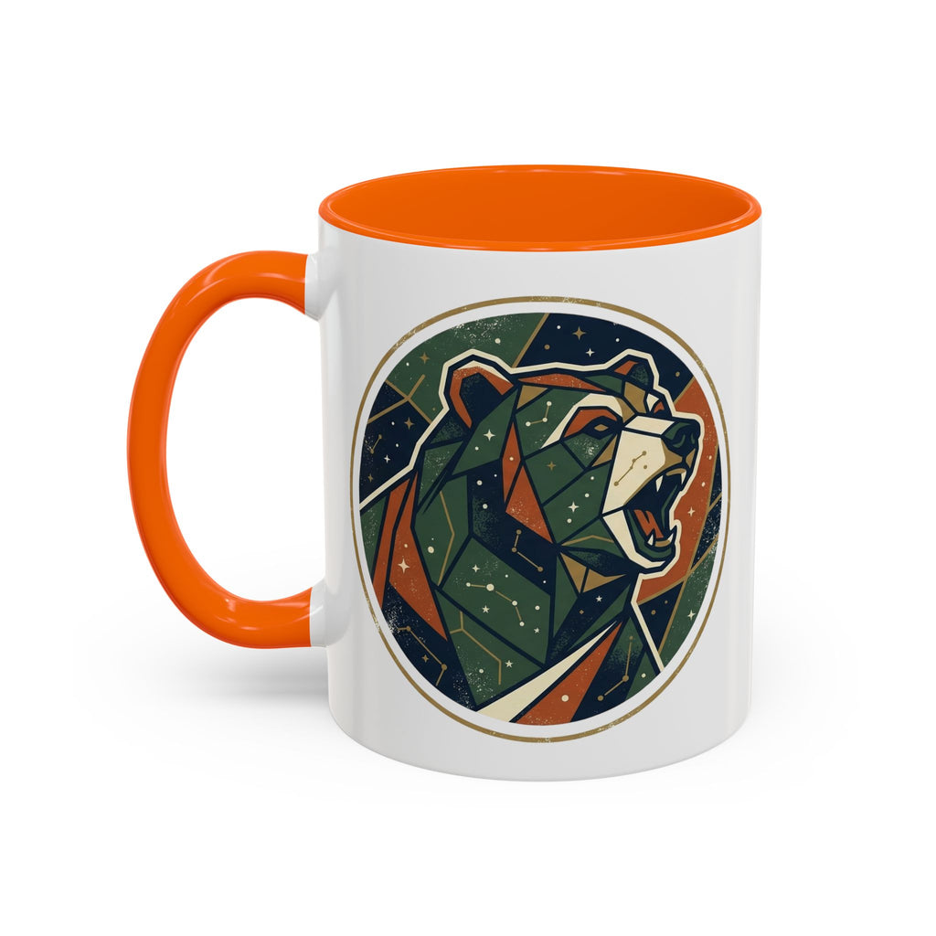 Geometric Roaring Bear Mug | Accent Coffee Mug