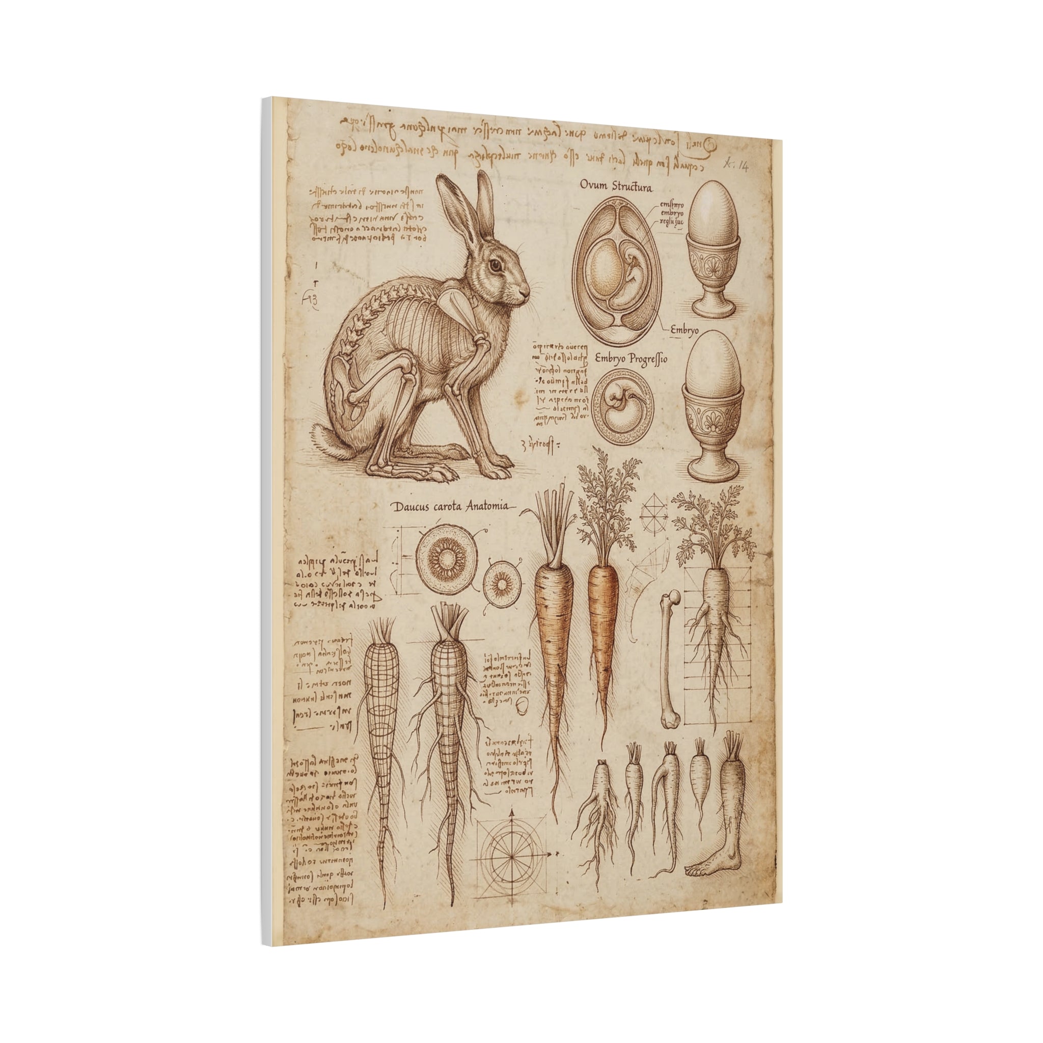 Vintage Botanical Anatomy Canvas