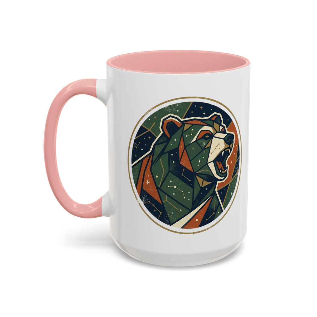 Geometric Roaring Bear Mug | Accent Coffee Mug