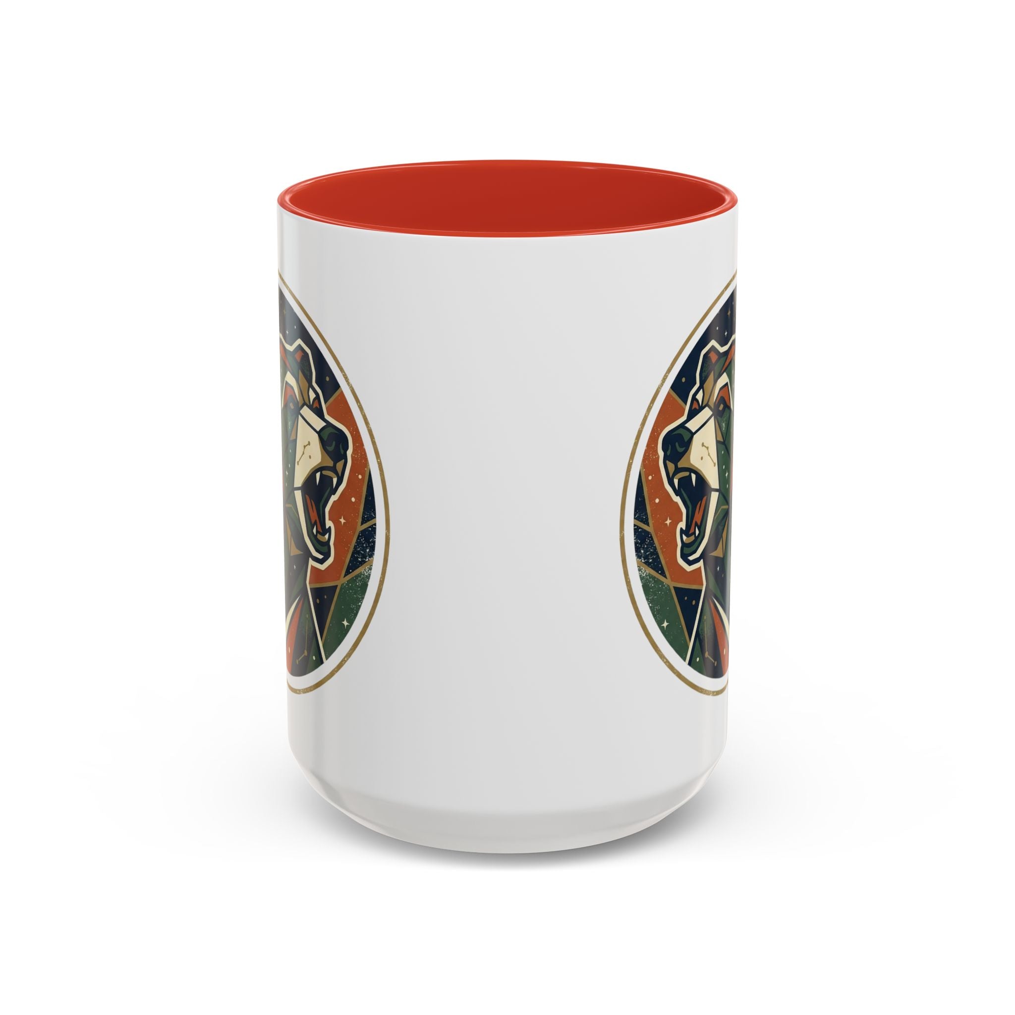 Geometric Roaring Bear Mug | Accent Coffee Mug