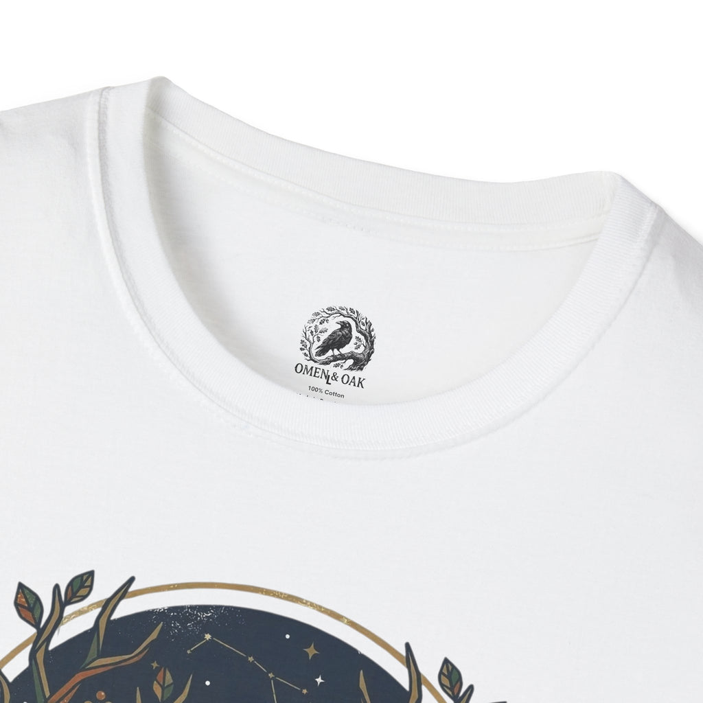 Mystic Forest Stag T-Shirt — Geometric Deer Nature Tee