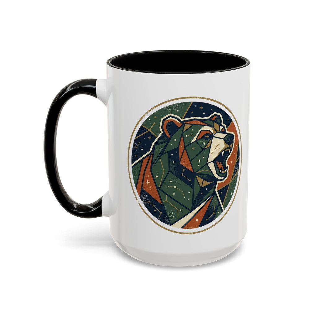 Geometric Roaring Bear Mug | Accent Coffee Mug