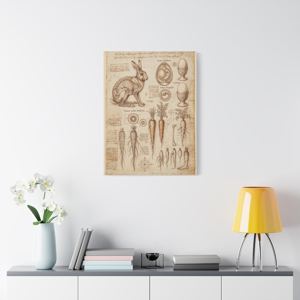 Vintage Botanical Anatomy Canvas