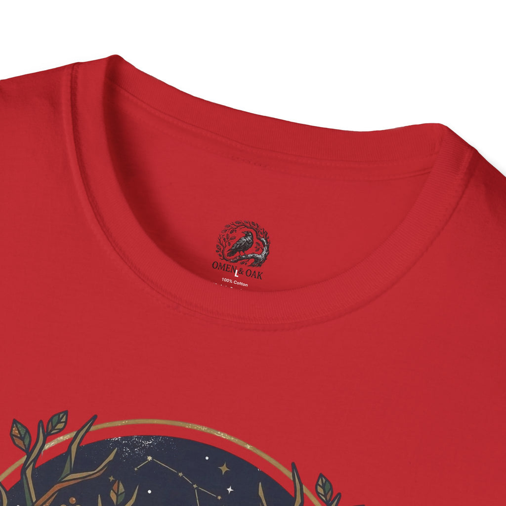 Mystic Forest Stag T-Shirt — Geometric Deer Nature Tee